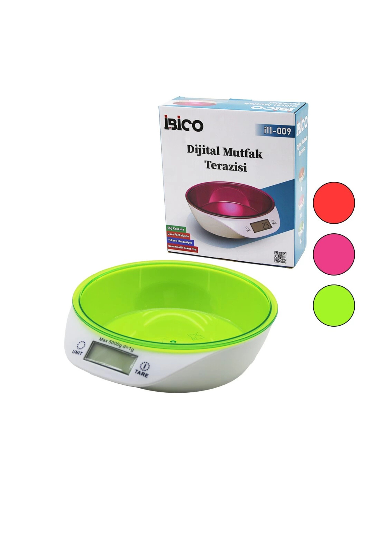 TİMİON Dijital - Pilli Mutfak Terazi Tartı Kaseli - 5kg/1gr (5148)