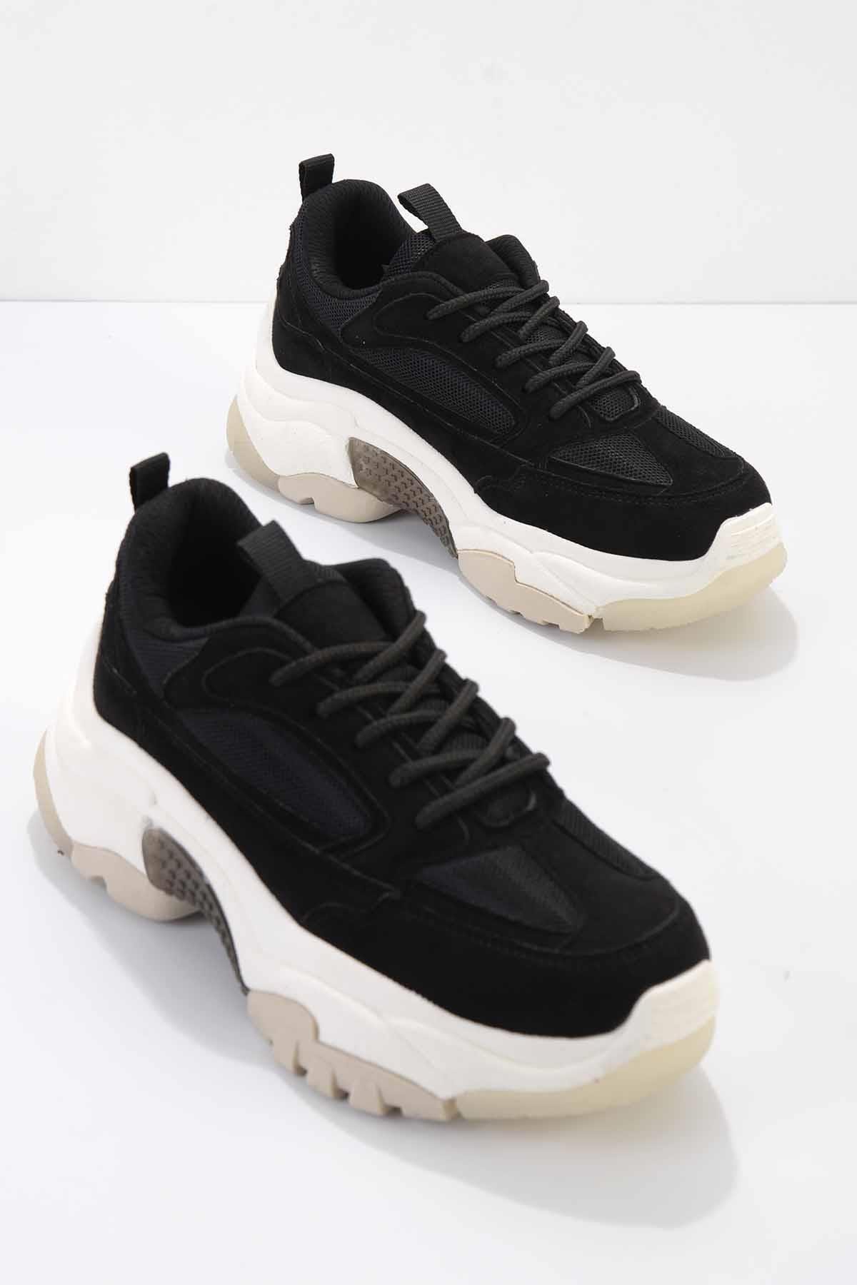Siyah File Kadın Sneaker K01601024022