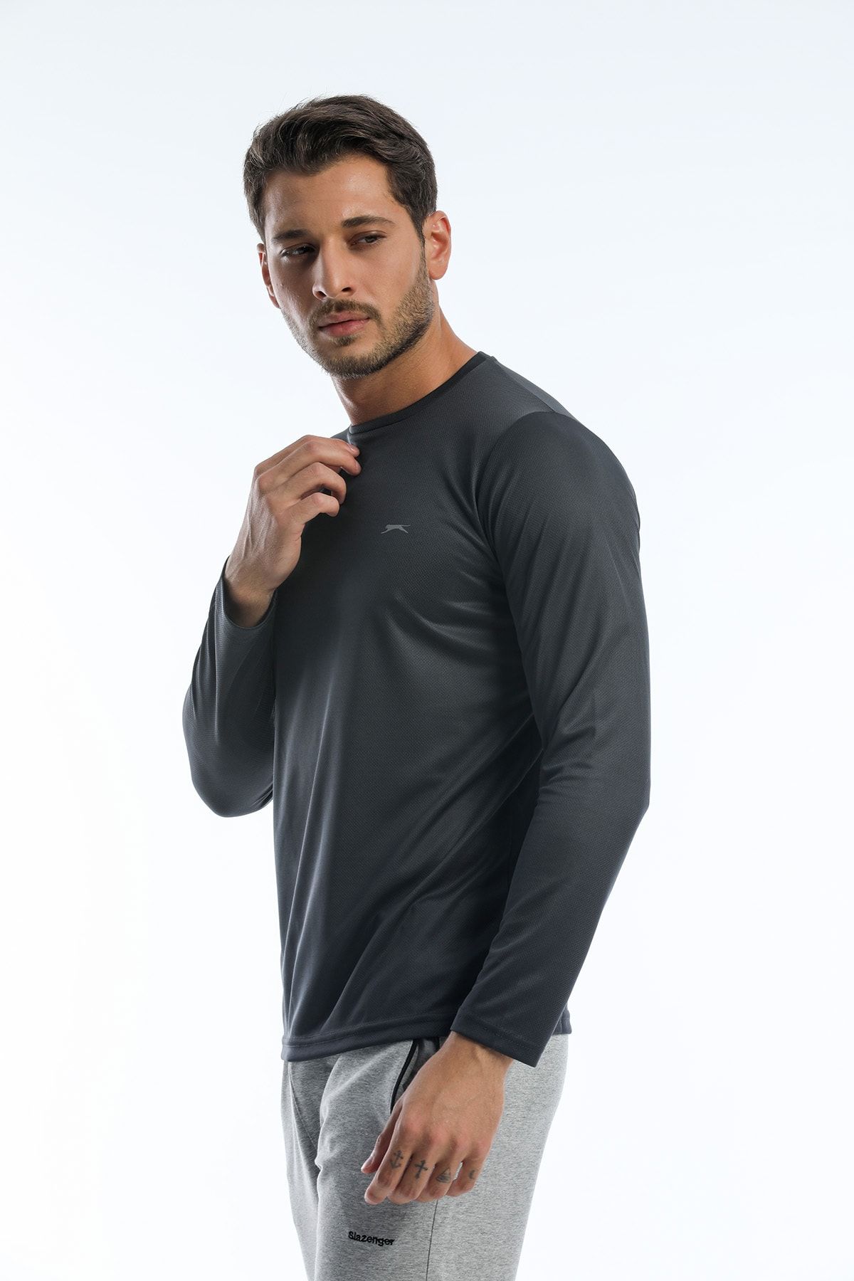 تی شرت مردانه ODIN خاکستری تیره Slazenger