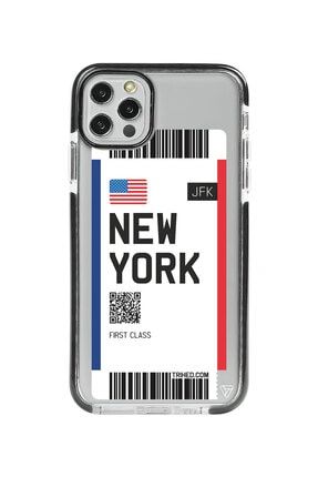 Iphone 12 Pro Max Siyah Impact New York Bileti Premium Telefon Kılıfı Trv011-iPhone-12-Pro-Max