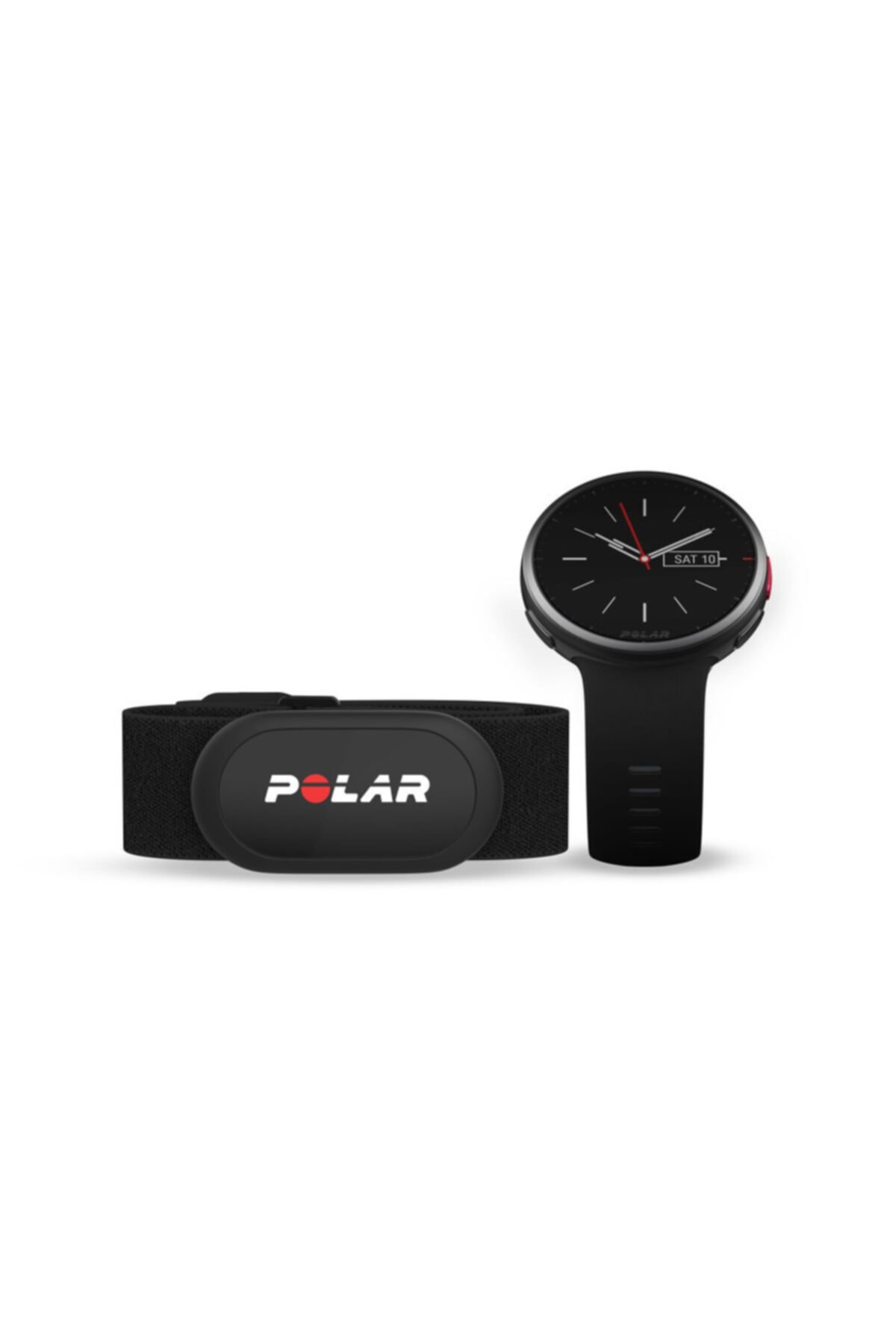 POLAR Vantage V2 Hafif Premium Çoklu Spor Saati M/l Siyah + H10 Göğüs Bandı