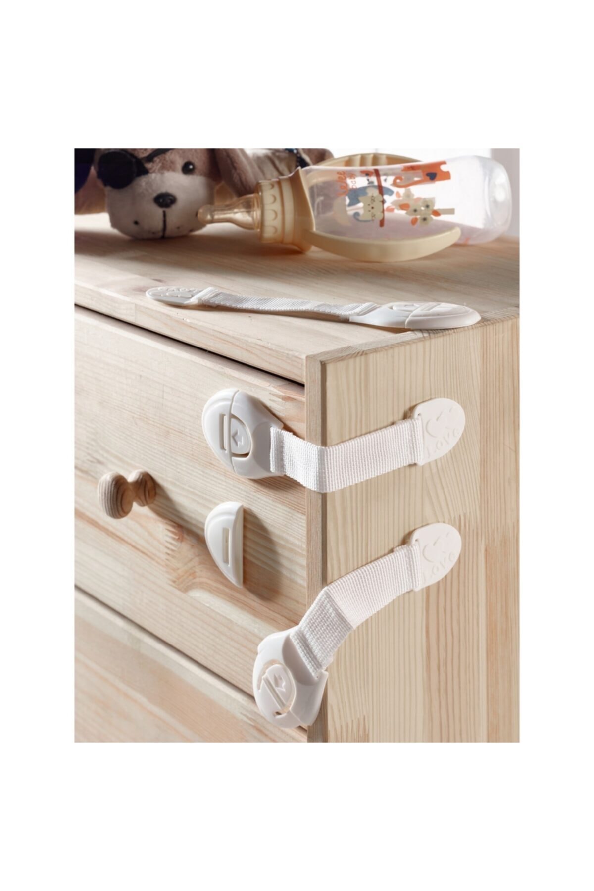 İdeal Baby Çocuk Çekmece Kilidi Ve Dolap Kilidi Bebek Güvenlik Koruma Kilidi Koruyucu Kilit 10 Adet fotoğrafı 3 (önizleme)