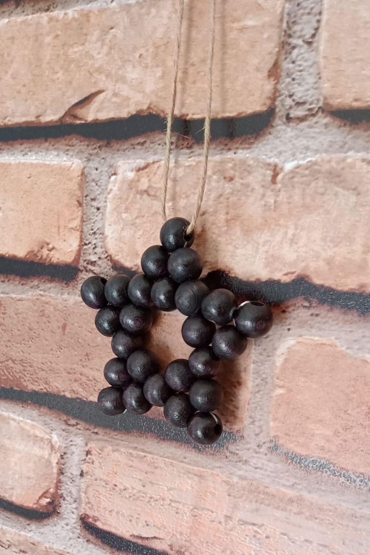 Black Decorative Handmade Wooden Star