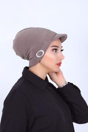 Tokalı Şapka Bone Vizyon Rengi - Özel Tasarım- Yeni Model Tesettür Giyim o20210187