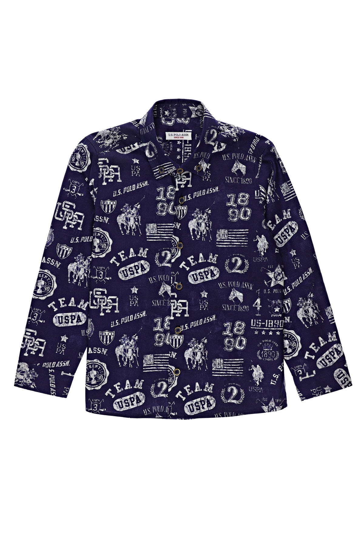 U.S. Polo Assn. Lacivert Erkek Çocuk Gömlek — سرمه‌ای G083SZ004.000.1273261