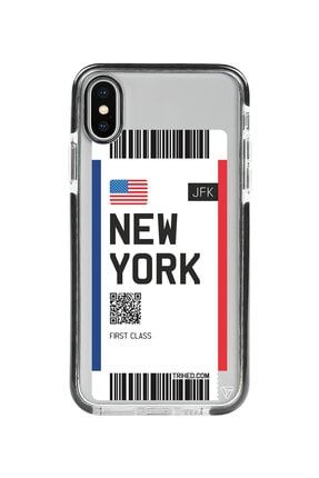Iphone Xs Max Siyah Impact New York Bileti Premium Telefon Kılıfı Trv011-iPhone-Xs-Max