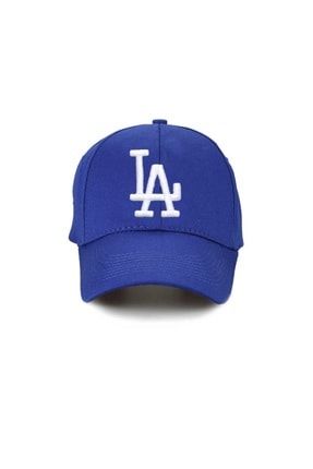 La Los Angeles Unisex Saks Mavi Şapka TYC00214437953