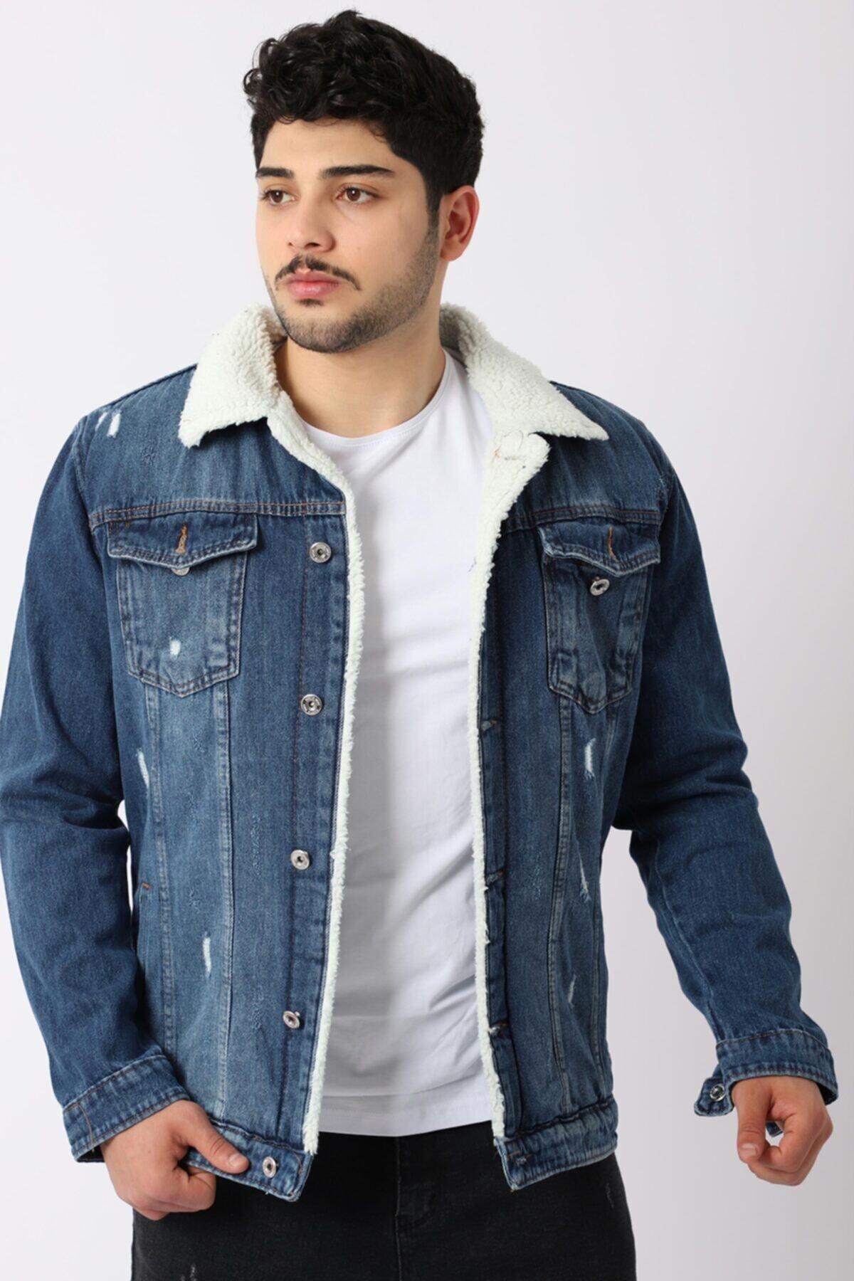 Jaket Denim Bulu Stilkombin Martin 