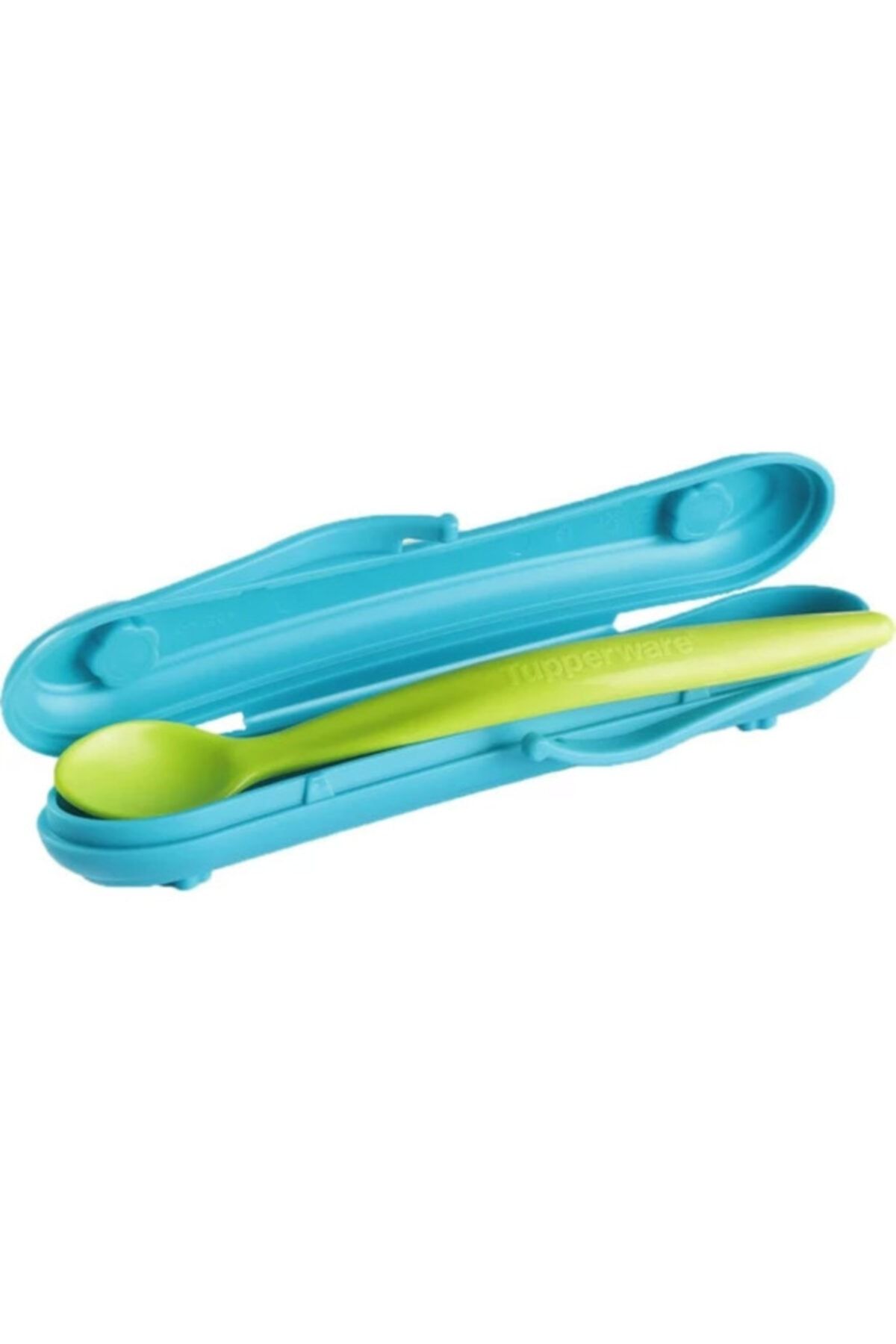 Tupperware Mavi Yeşil Ile Birlikte Mama Kaşığı Kutusu