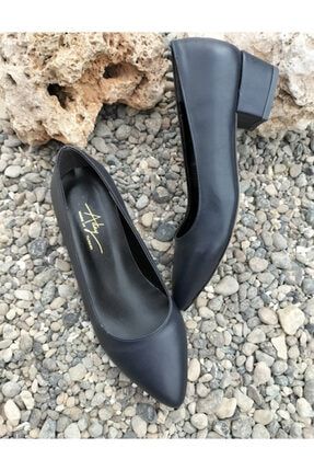 Kadın Lacivert Klasik Topuklu Ayakkabı Snbhr128