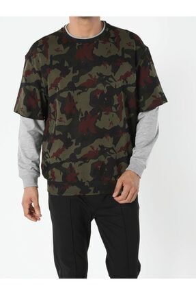 Oversize Fit Haki Erkek Sweatshirt .CL1051166_Q1.V1_KHA