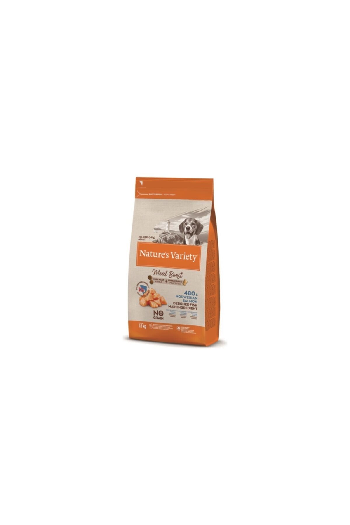 NATURES VARİETY Nature's Variety Meat Boost Norveç Somonu 1,5kg Köpek