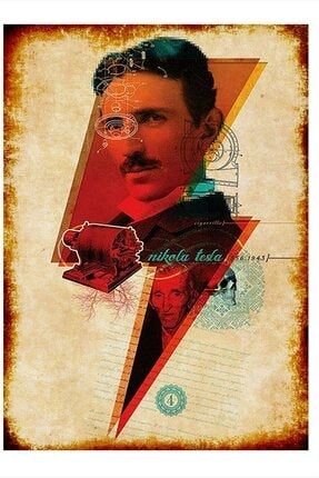 Nikola Tesla Posteri Mdf Tablo TBLMGDK6689