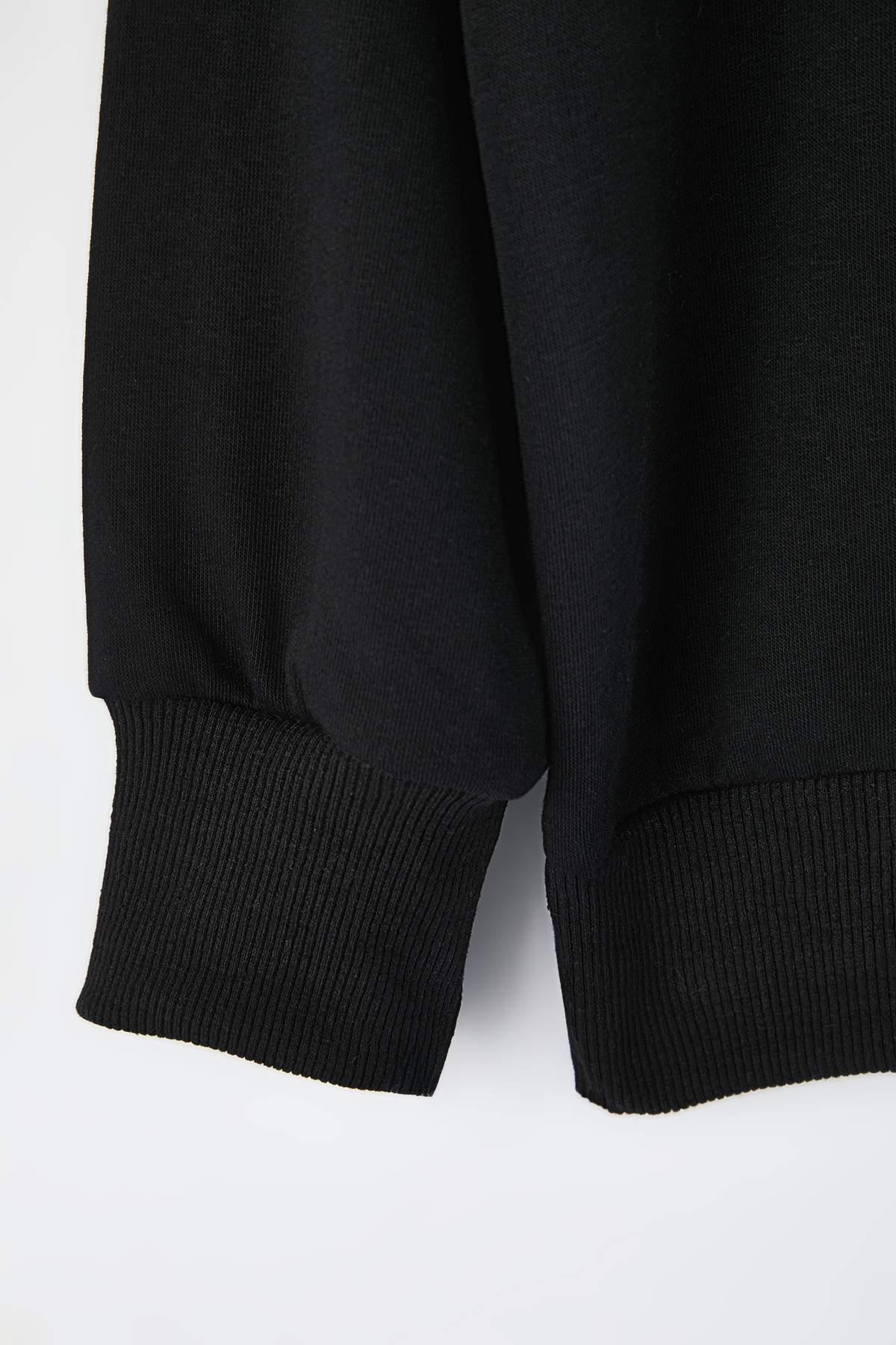 Trendyolmilla  Siyah Relaxed/Rahat Kalıp Basic Reglan Kol Bisiklet Yaka Örme Sweatshirt TWOAW26SW00030 - Görsel 7