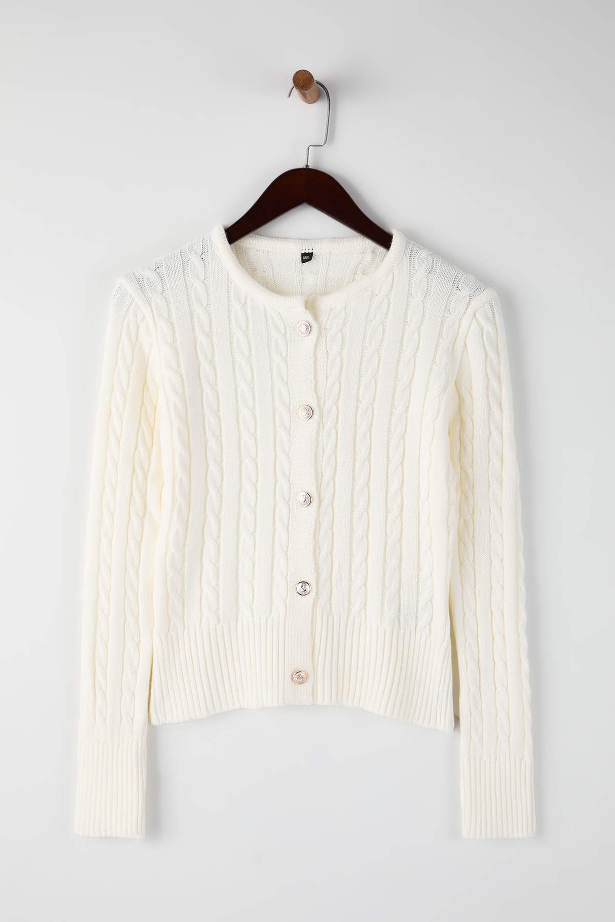 Trendyolmilla  Lacivert-Ekru 2'li Fitted/Vücuda Oturan İkili Paket Triko Hırka TWOAW26HI00218 - Görsel 10