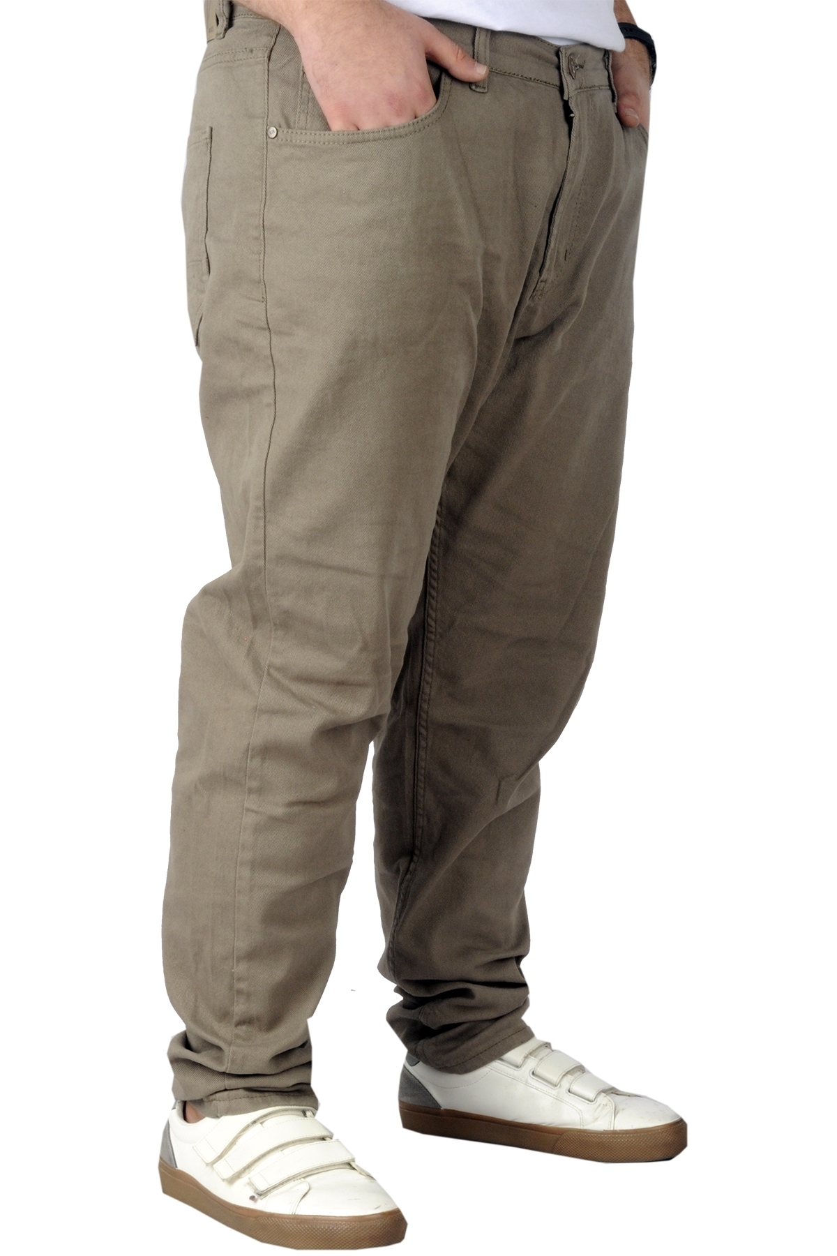 ModeXL Mode Xl Büyük Beden Erkek Gabardin Pantolon 5 Cep Doğa Classic 22920 Bej görsel 3