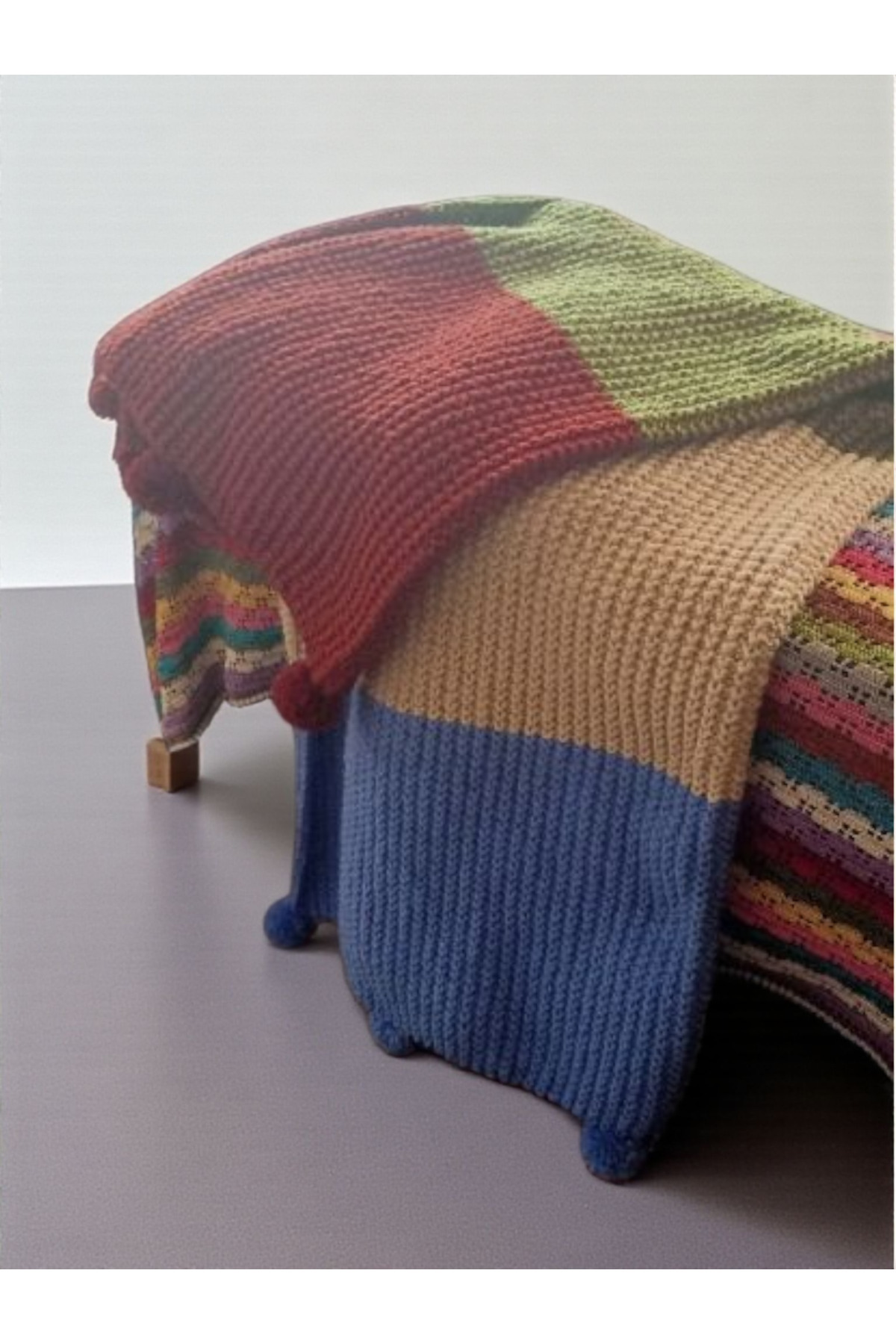 Örgü Sanatı El Örgüsü Tv Battaniyesi, Koltuk Şalı, Omuz Şalı, Diz Battaniyesi, Çocuk Battaniyesi