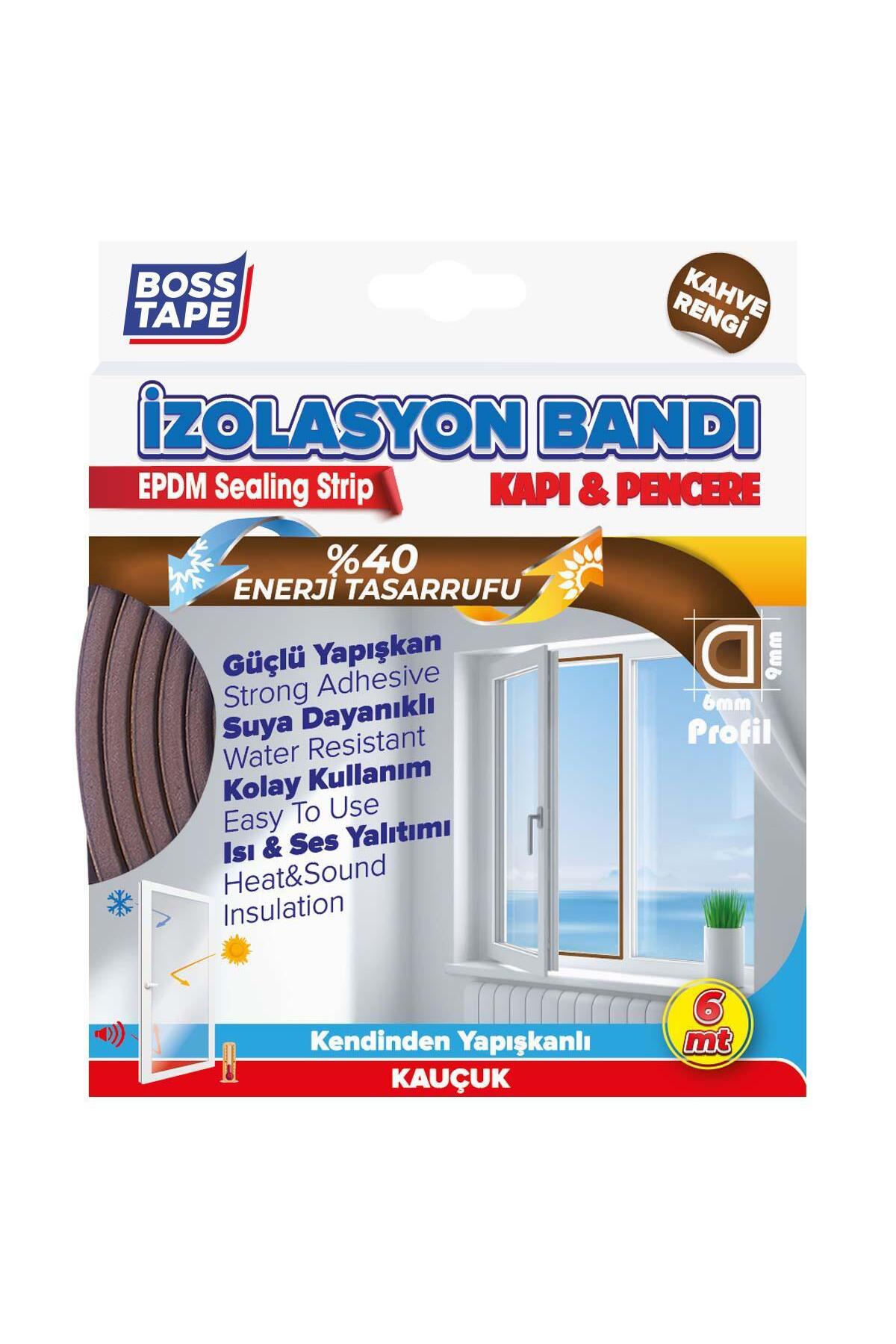 Door Window Insulation Tape Wick Cold Wind Cutter Self Adhesive Brown 2x3 Meter
