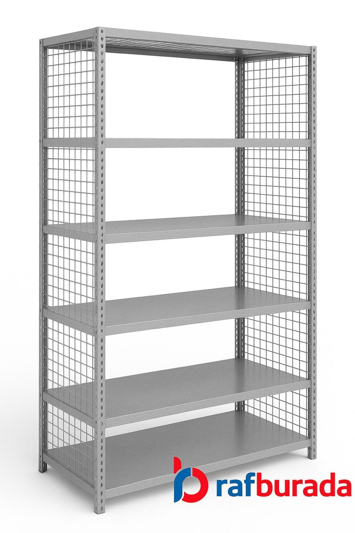 RafBurada 6 Katlı Galvaniz Renk Çelik Ayakkabılık Rafı 31x75x150 cm 31x75 cm