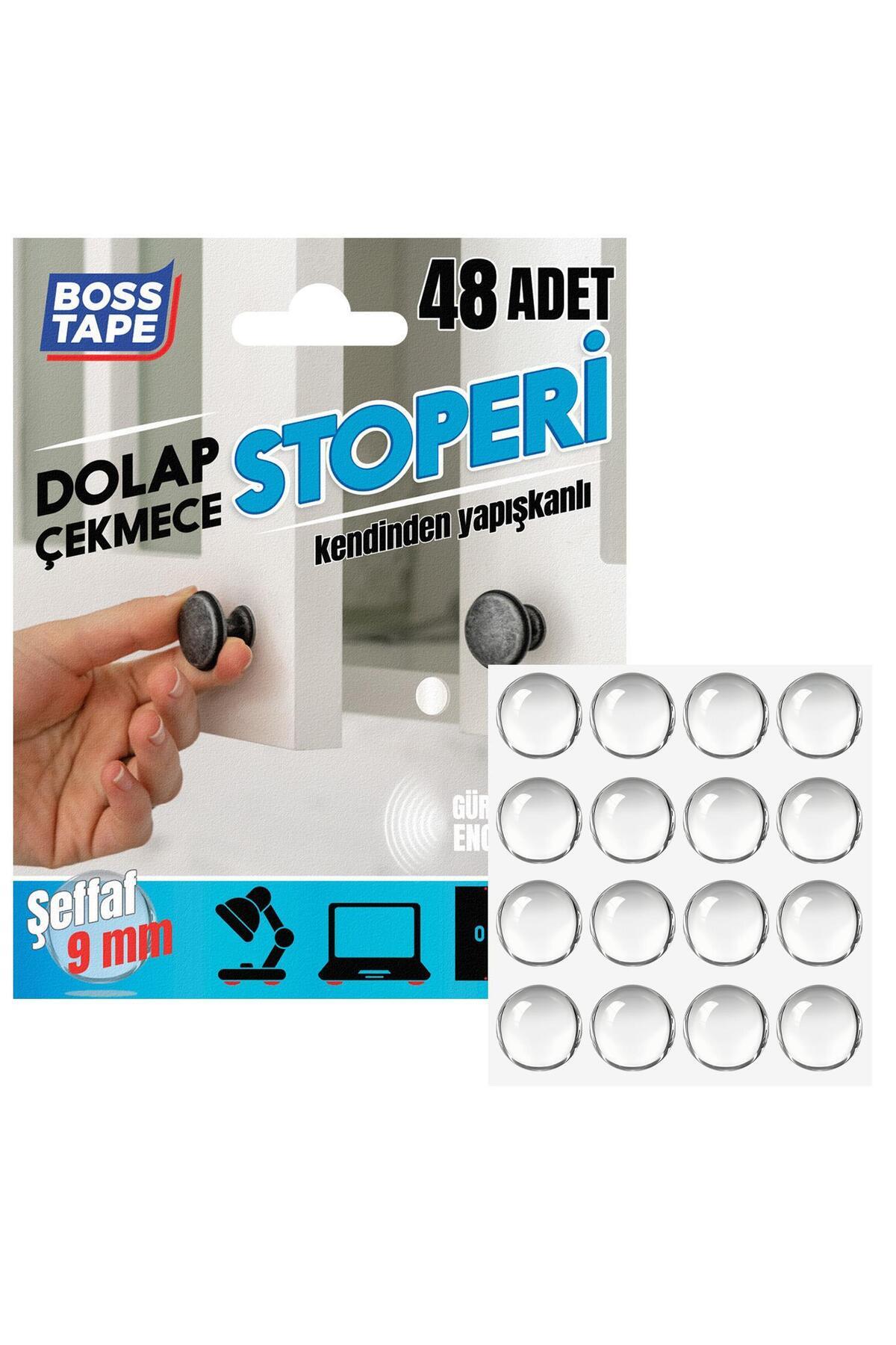 Adhesive Cabinet Drawer Stopper Sound Blocker Transparent 48 Pcs