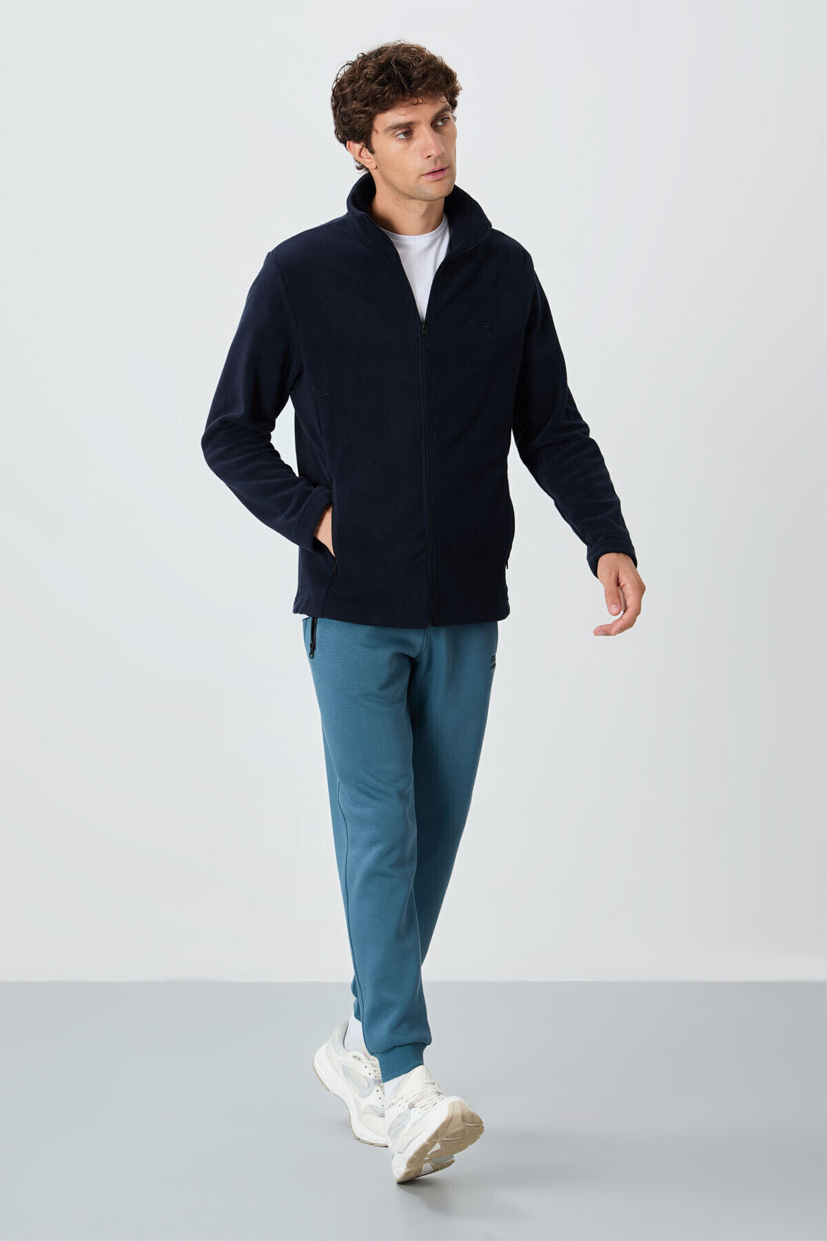 AIR JONES Hardy Lacivert Standart Kalıp Polar Erkek Sweatshirt - 88299 görsel 3