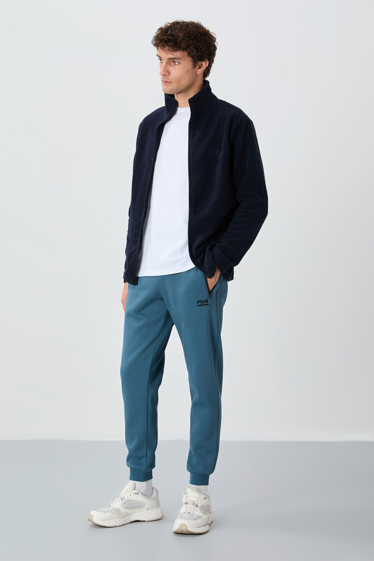 AIR JONES Hardy Lacivert Standart Kalıp Polar Erkek Sweatshirt - 88299 görsel 2