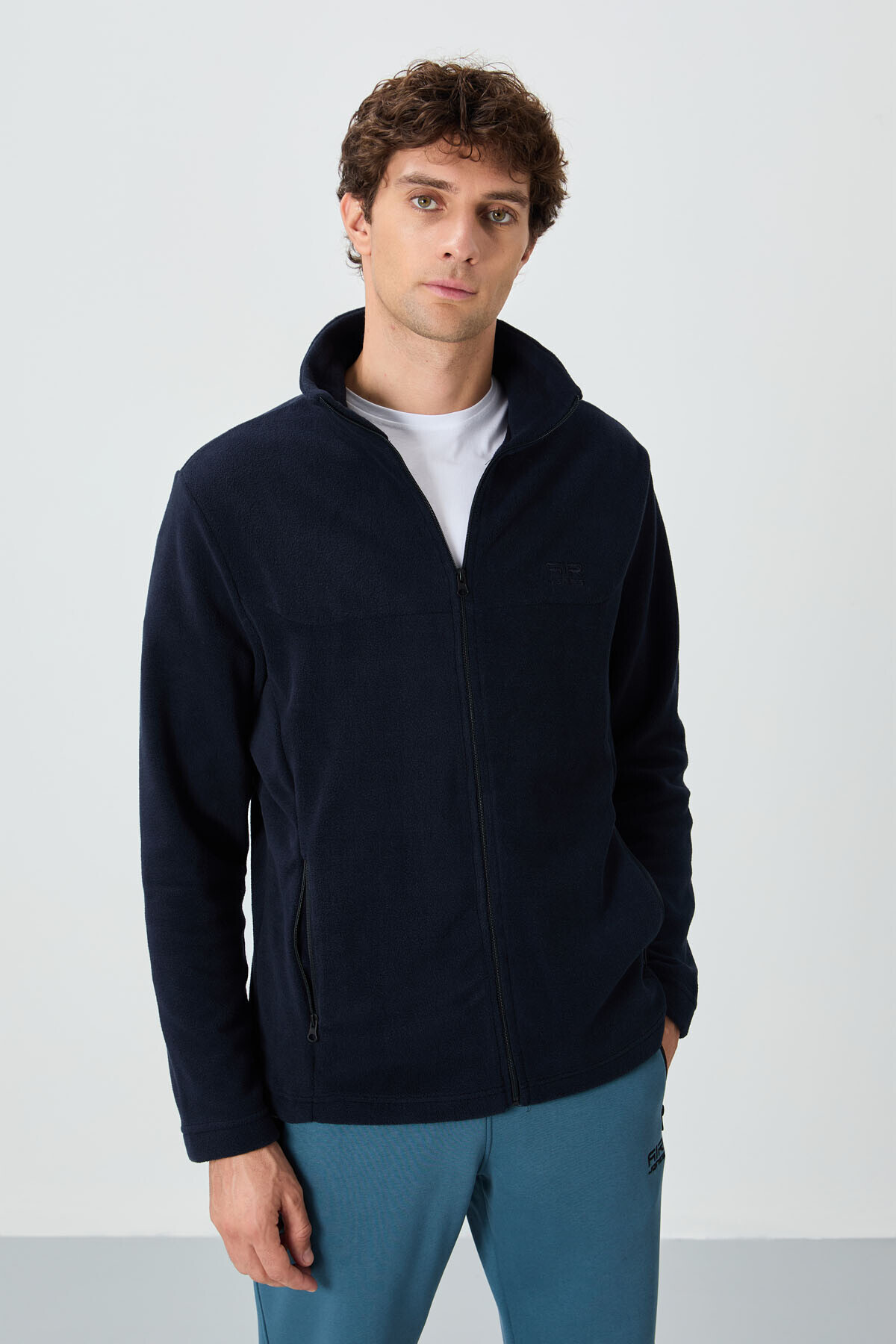 AIR JONES Hardy Lacivert Standart Kalıp Polar Erkek Sweatshirt - 88299 görsel 4