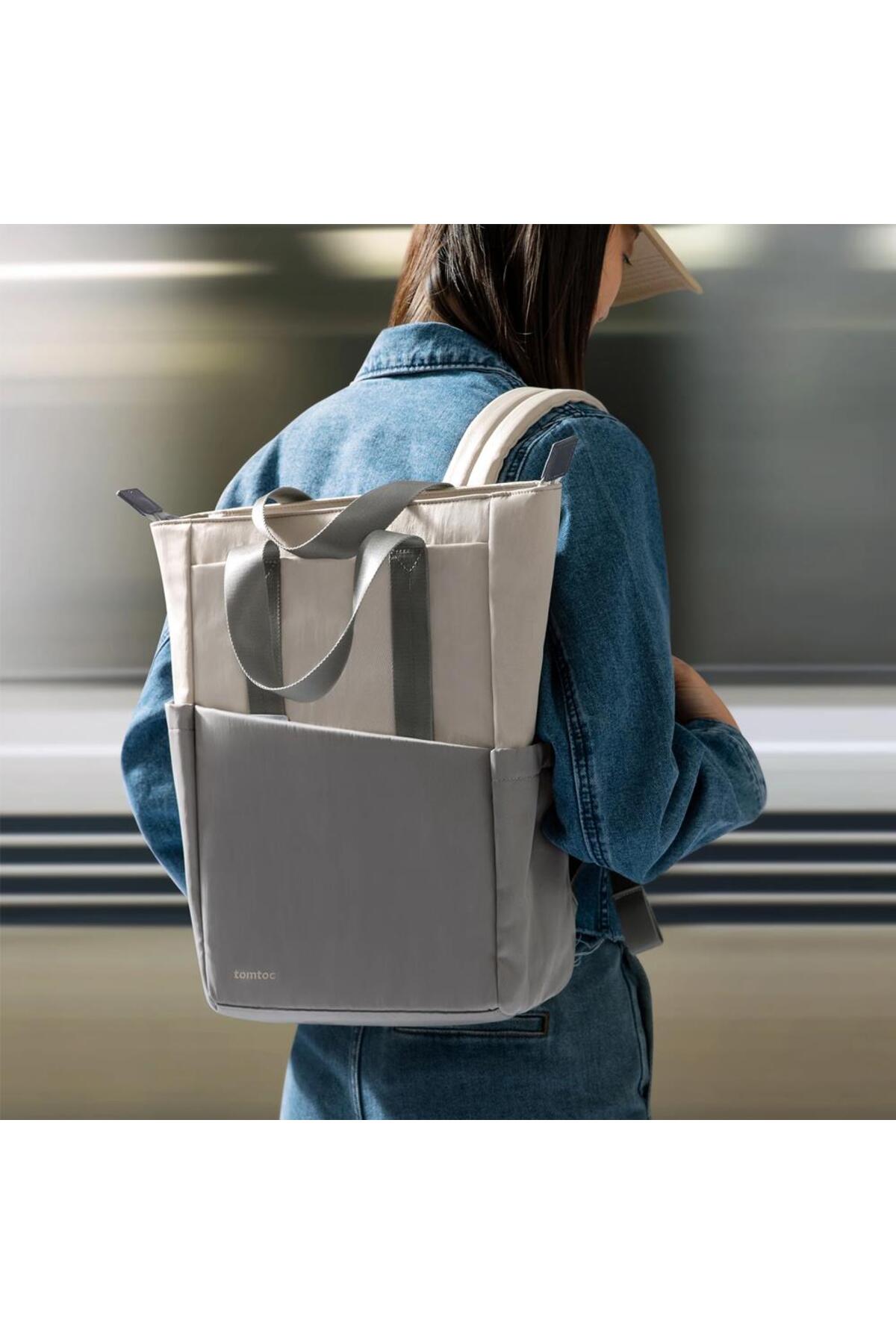 Tomtoc  14" Slash-A63 Notebook Sırt Çantası - Gri - Görsel 5