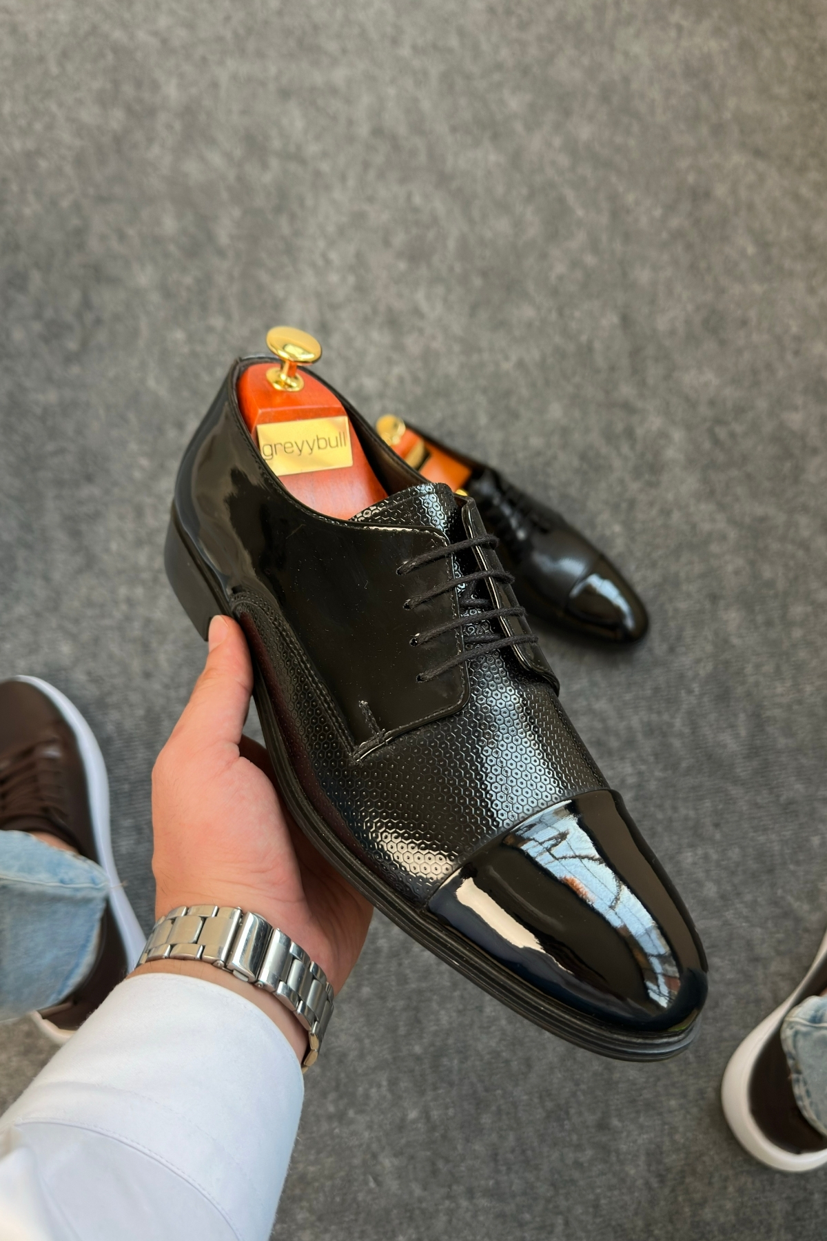 Greyybull Shoes  SİYAH RUGANKLASİK ERKEK AYAKKABI - Görsel 4