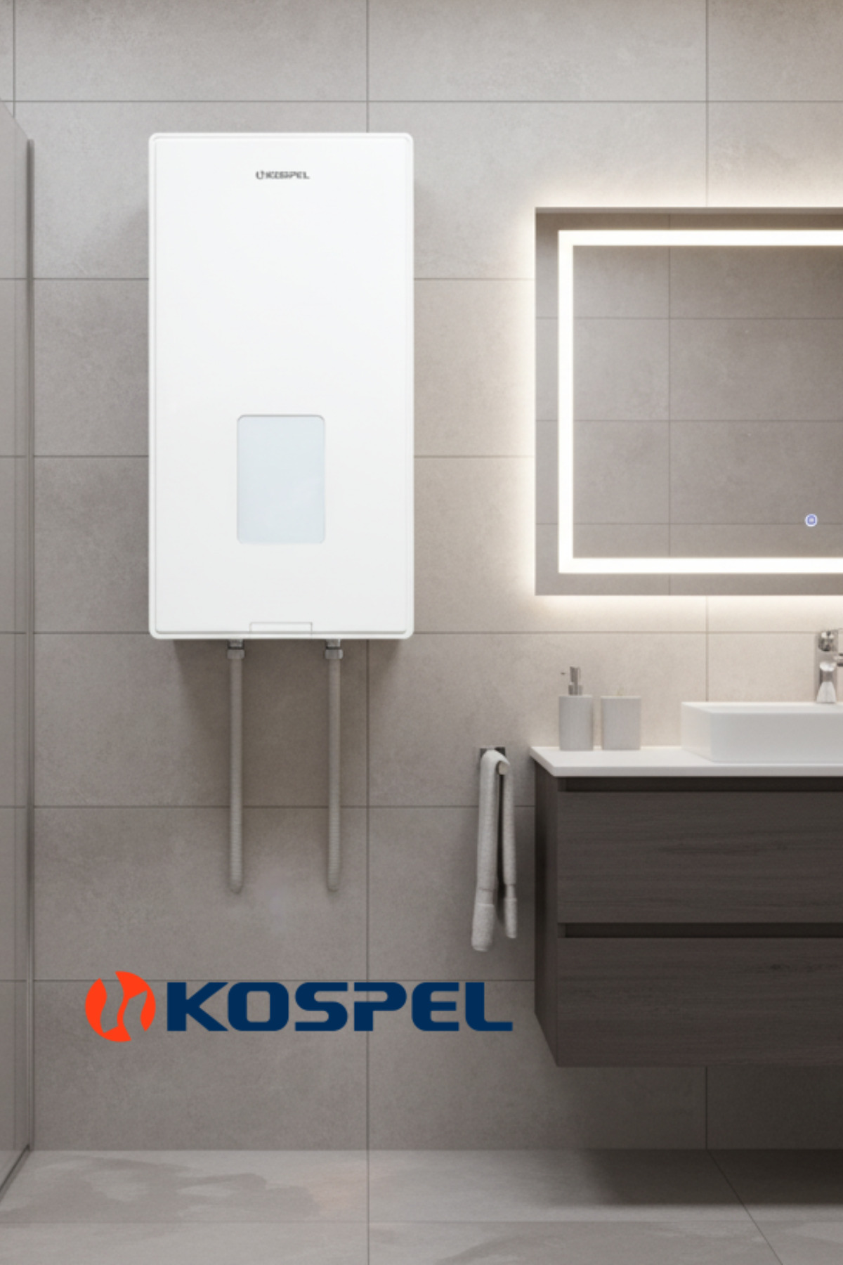 KOSPEL PPE4-L Trifaze Ani Su Isıtıcı 17–24 kW Hassas Sıcaklık Kontrolü, Duvar Tipi,Enerji Tasarruflu