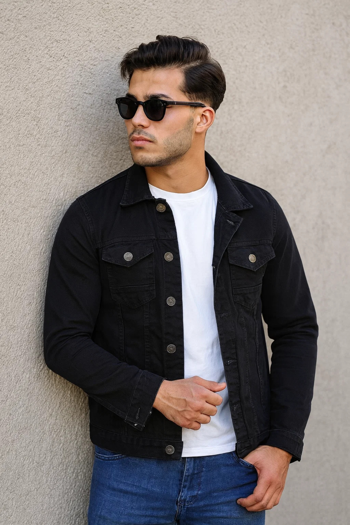 comstar  Erkek A Kalite Slim Fit Denim Kot Ceket - Görsel 3