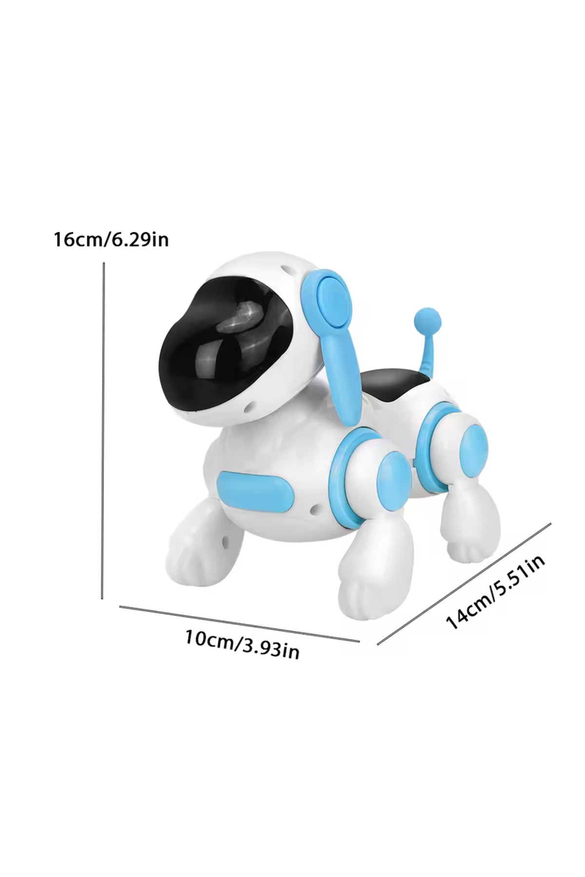 سگ رباتیک تعاملی بلو اسمارت، با حرکت شبیه به راه رفتن شبیهسازیشده، نور، صدا، موسیقی، آموزشی برای کودکان Cr