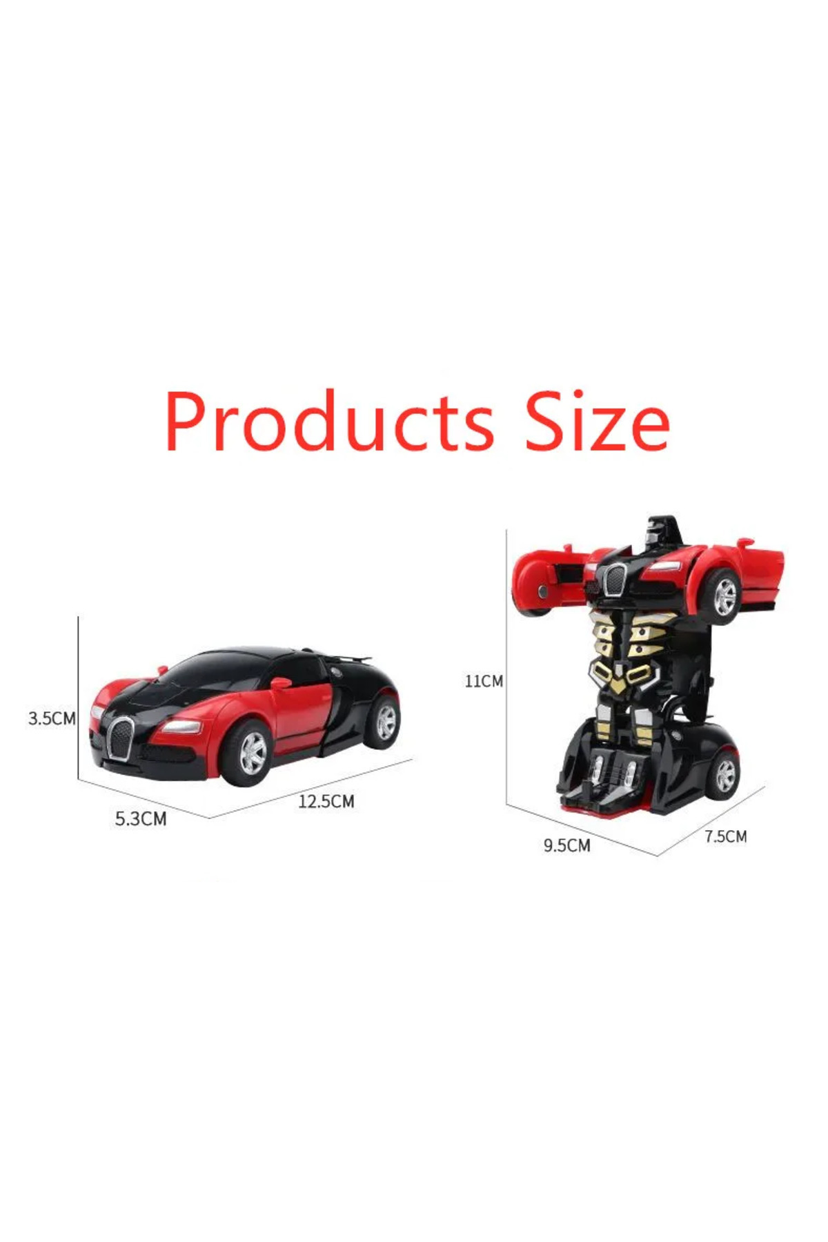 Choice3 Orange One Click Automatic Collision Deformation Robot Boy Gift Dual Form Toy Car Father Son Interac