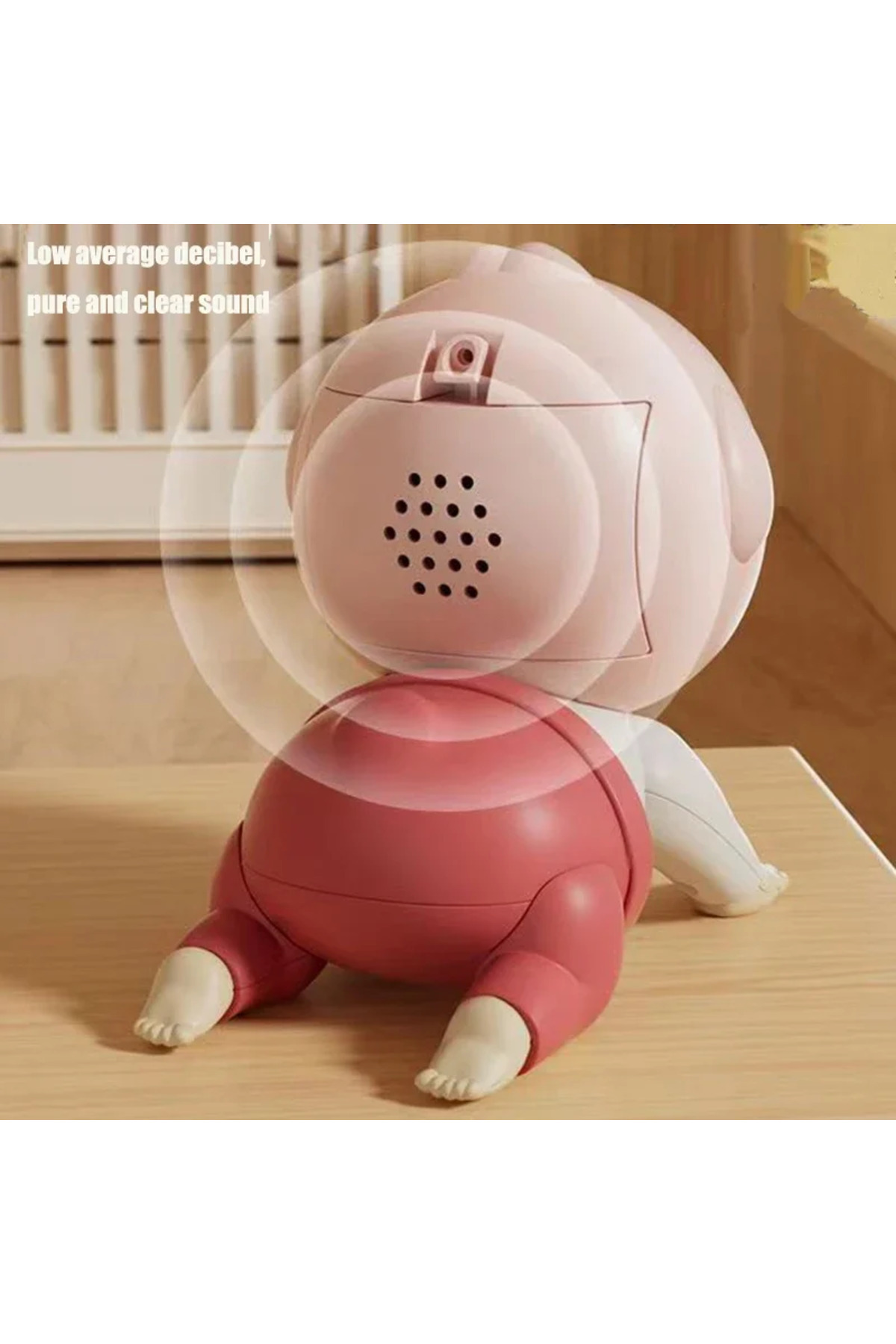 اسباب‌بازی‌های خزنده صورتی نوزاد با صدا، عروسک برقی نوزاد برای نوپا، اسباب‌بازی آموزشی بالا رفتن