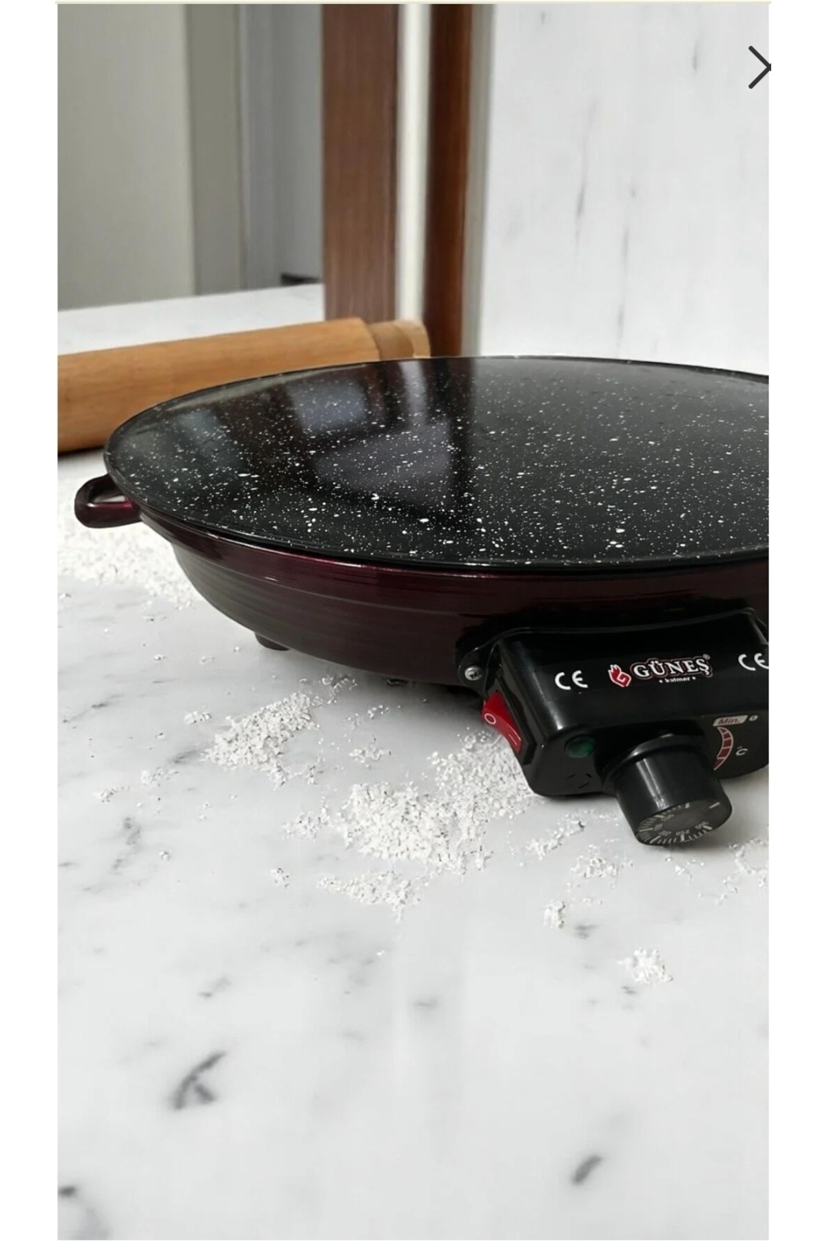 Genel Markalar J-181 Yk-25 2000w Elektrikli Lüks Termostatlı 50 Cm Ekmek,gözleme,börek Ve Katmer Sacı