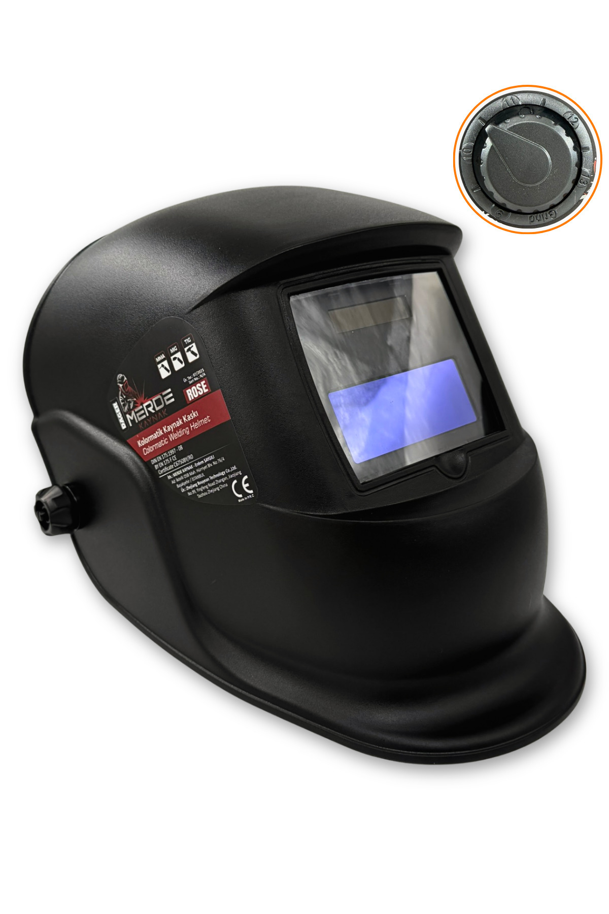 Dager MERDE Otomatik Kararan Colormatik Kaynak Maskesi – Ayarlanabilir Kararma, TIG MIG MMA Uyumlu