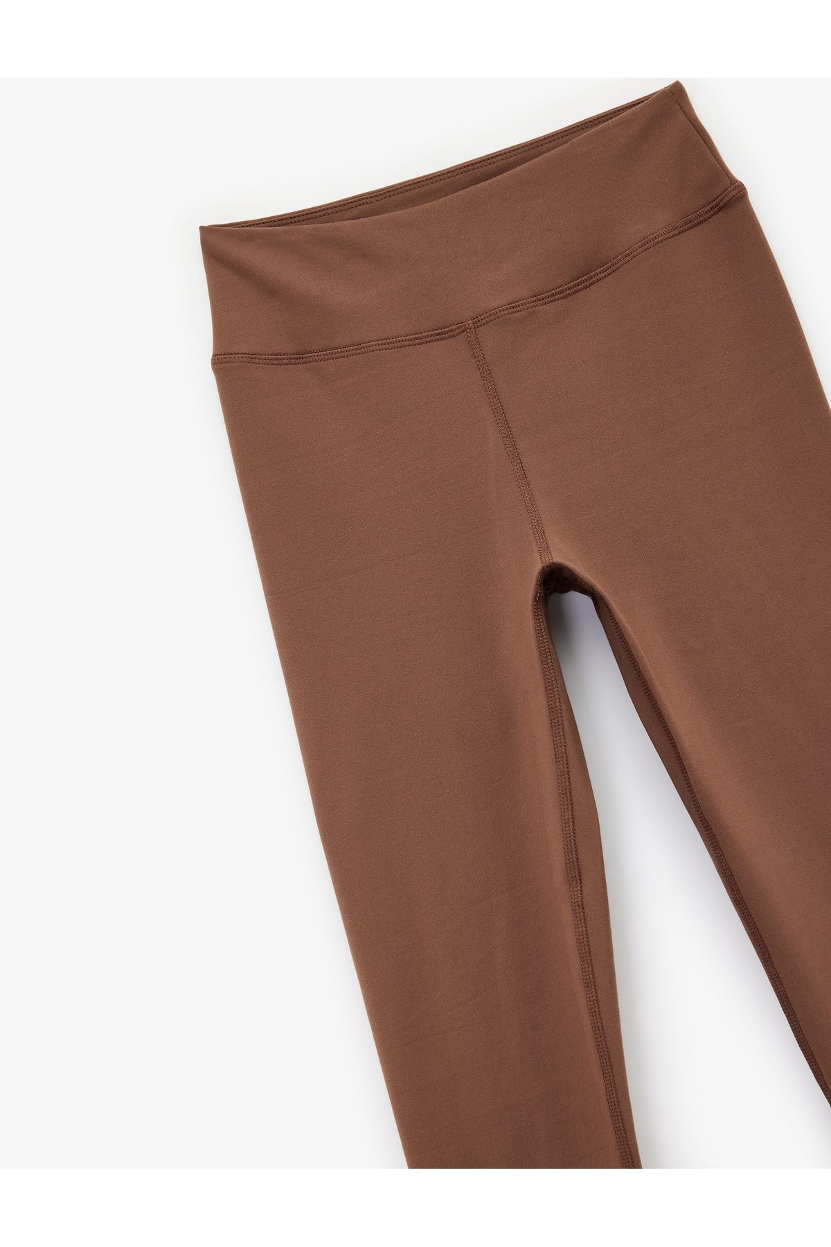 Koton Yüksek Bel Skinny Fit İnterlok Dikiş Detaylı Spor Tayt görsel 5
