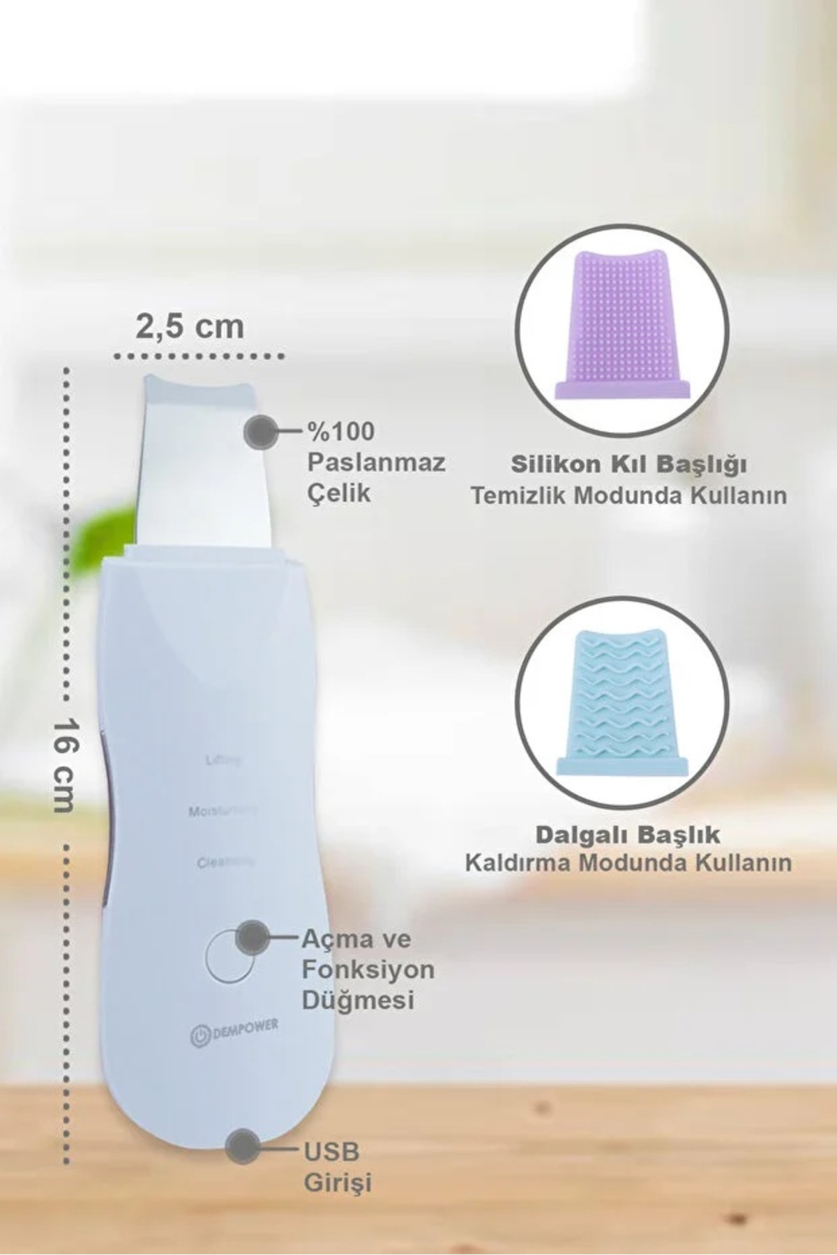 Ultrasonik Spatula Yüz Siyah Nokta Temizleme Cihazı — MBUSPYAGSNTC — تصویر 5 از 6