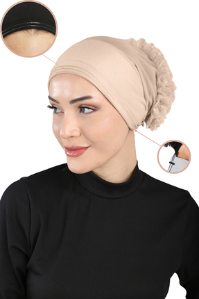 Ecardin Ayarlanabilir Topuzlu Konforlu Fit Bone Güpürlü - St 305 Açık Vizon