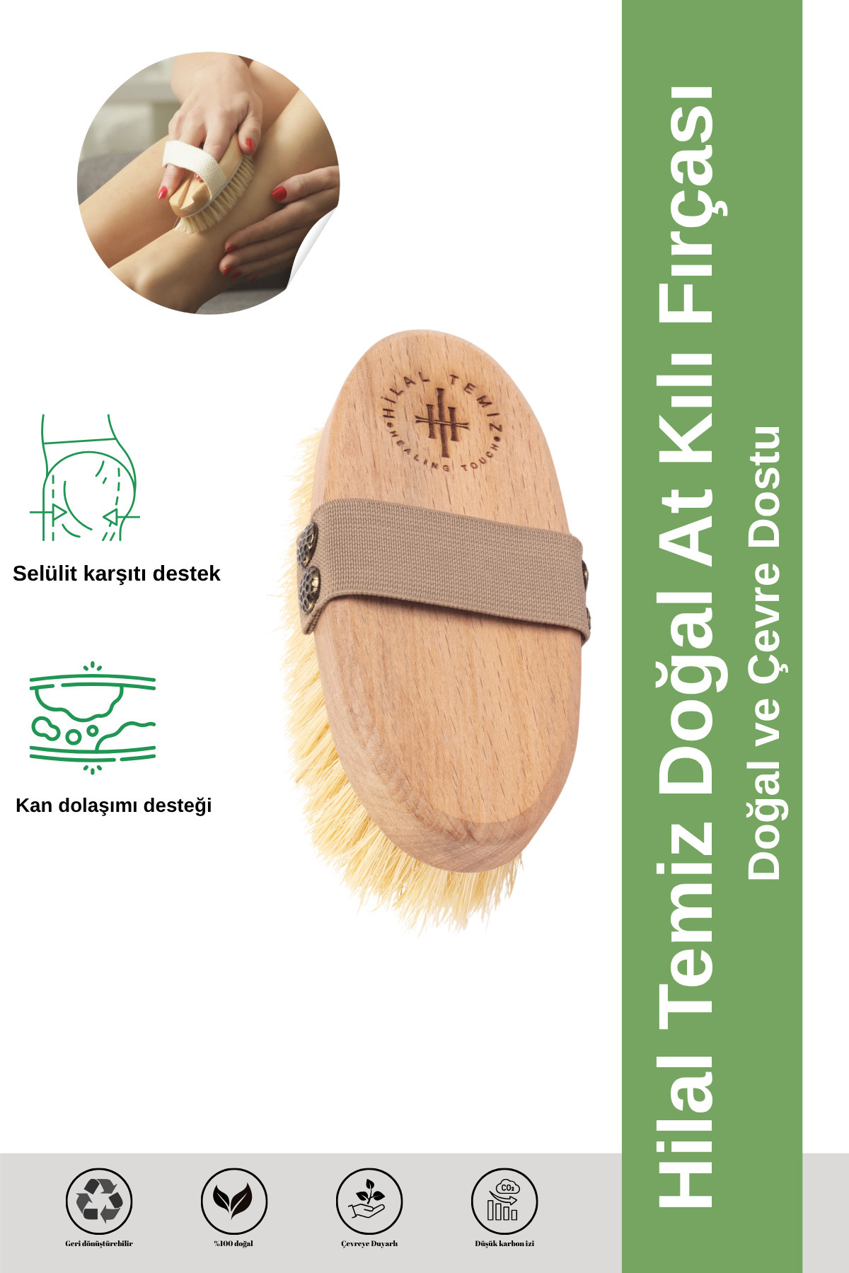Hilal Temiz Healing Touch %100 Doğal At Kılı Fırçası - Fiyatı
