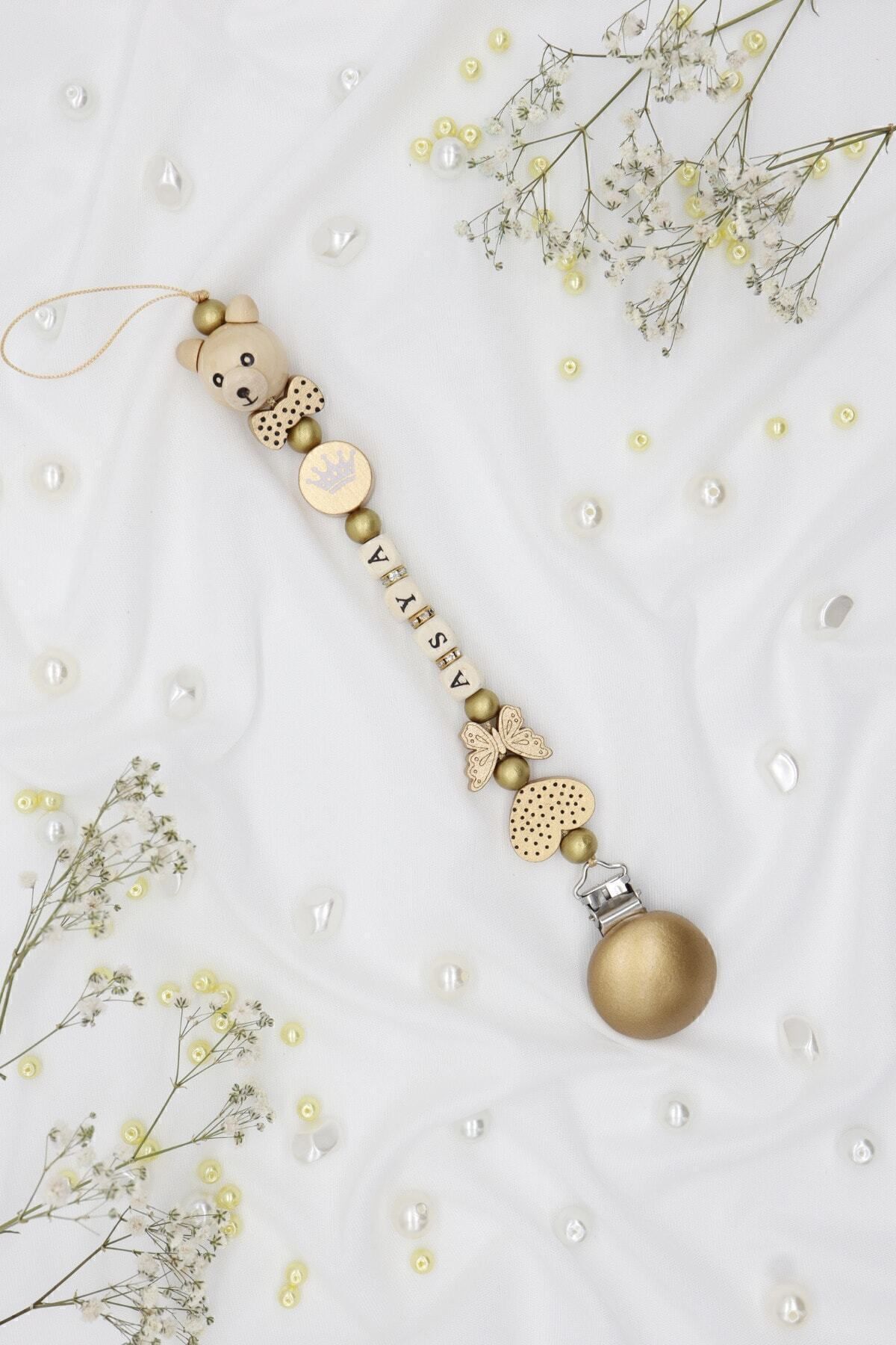 lilamtasarım Zirve Isimli Emzik Zinciri - Emzik Askısı - Bebek Hediyesi Bez023 fotoğrafı 4 (önizleme)