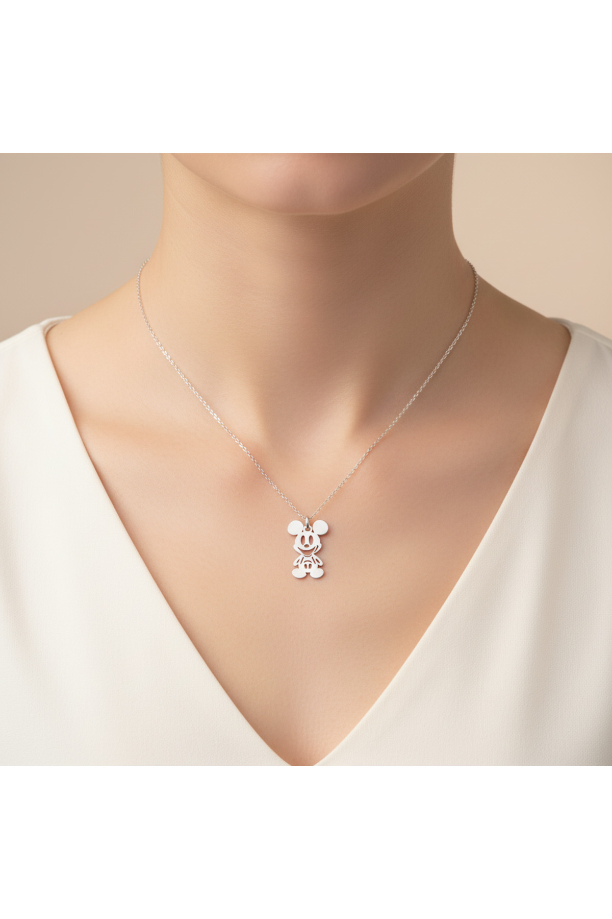 TabiTela 925 Ayar gümüş kolye Mickey Mouse SM4029