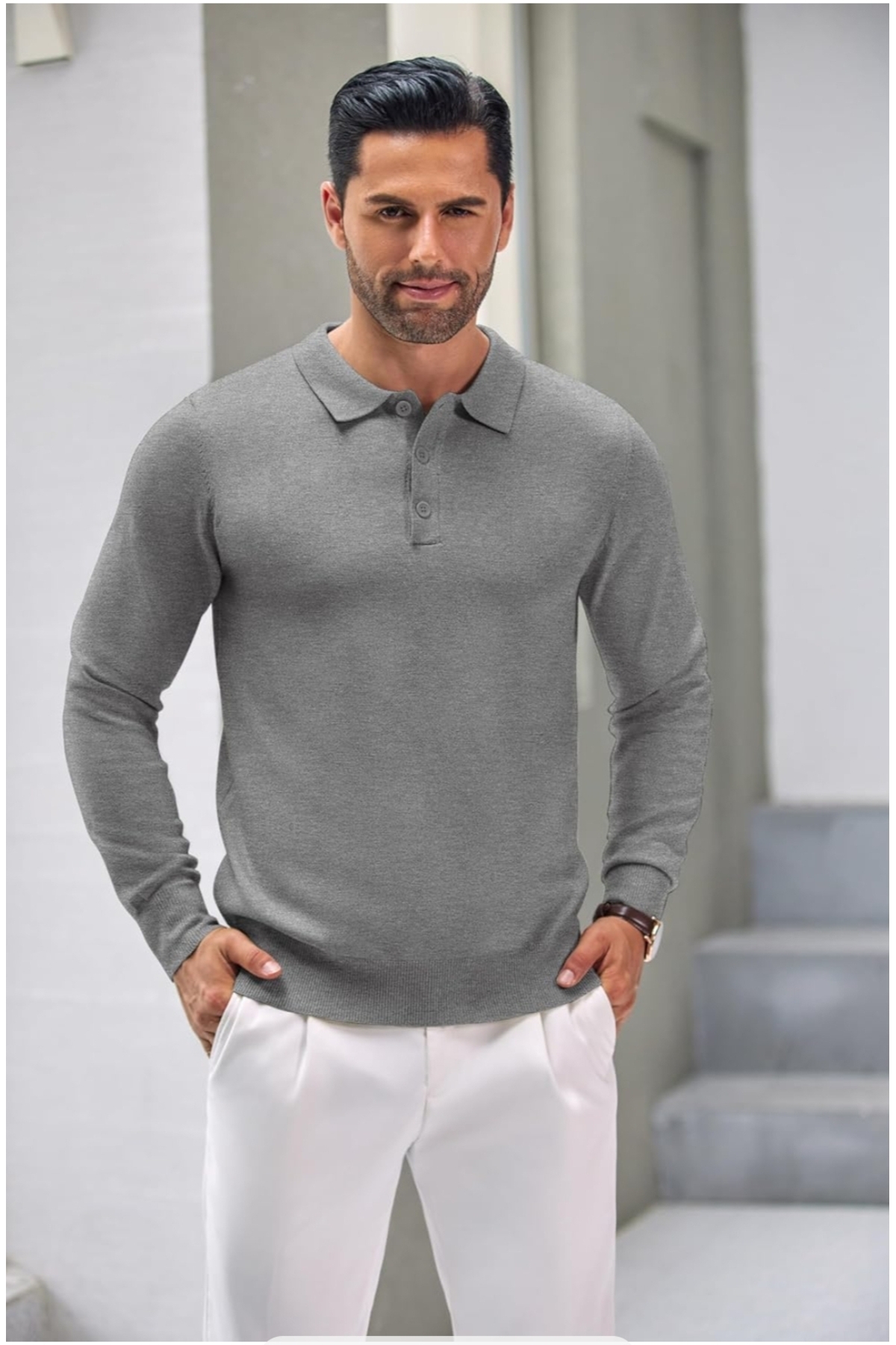 youknitwear you  Maicon Polo Yaka Erkek Triko Kazak - Görsel 5