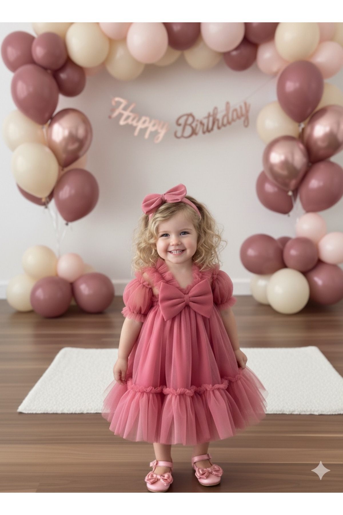 BİYA BABY kız çocuk ve bebek tül doğum günü özel gün elbisesi tütü elbise fotoğrafı 3 (önizleme)