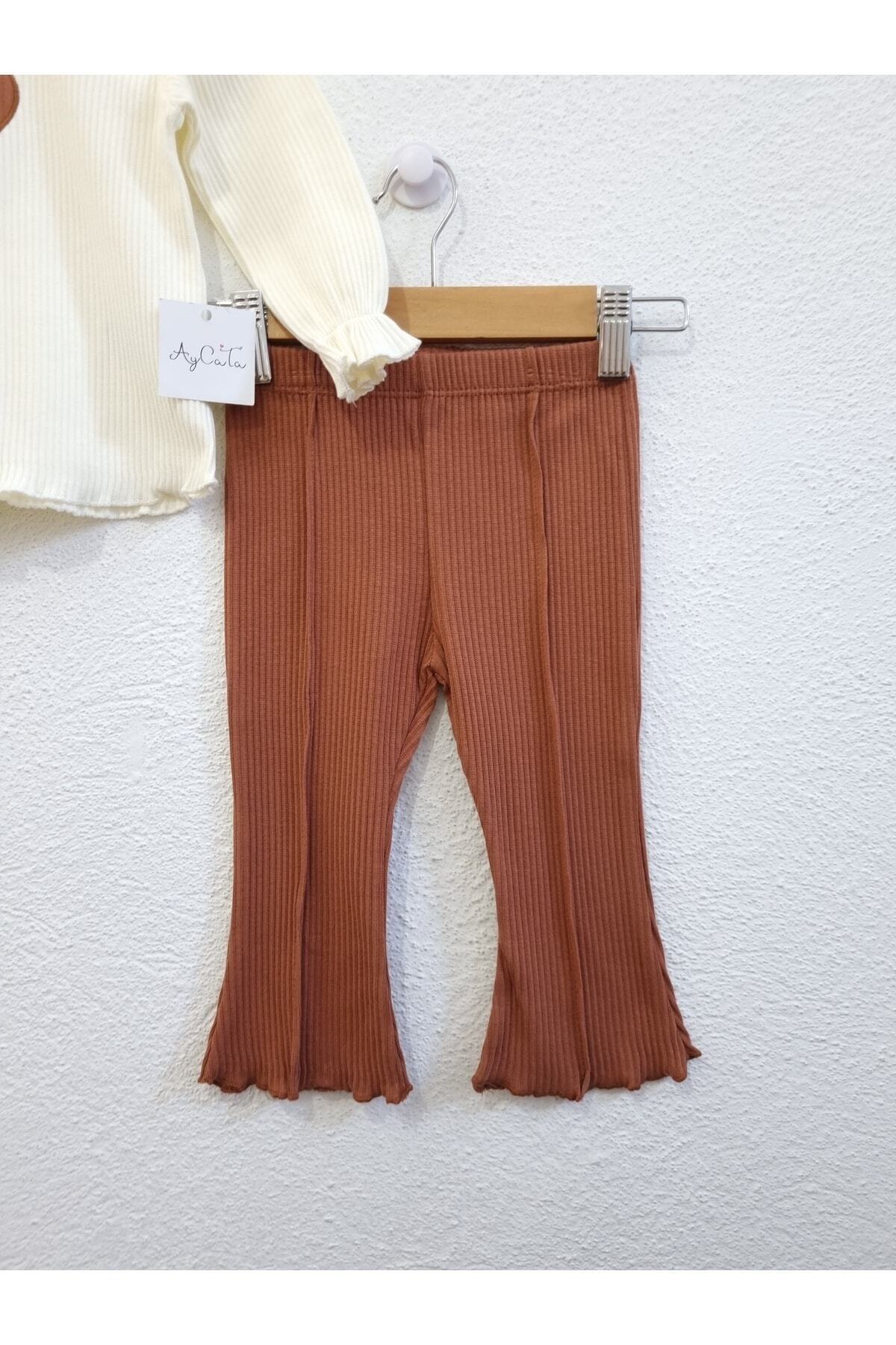 AyCaTa Basic Kaşkorse Omuzları Fırfırlı Tarz Fitilli Bebek Takım fotoğrafı 5 (önizleme)