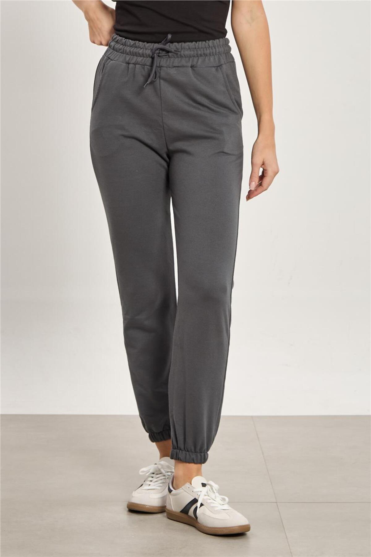 BARRELS AND OIL  Paris Paçası Lastikli Eşofman Altı - Antrasit - Görsel 3