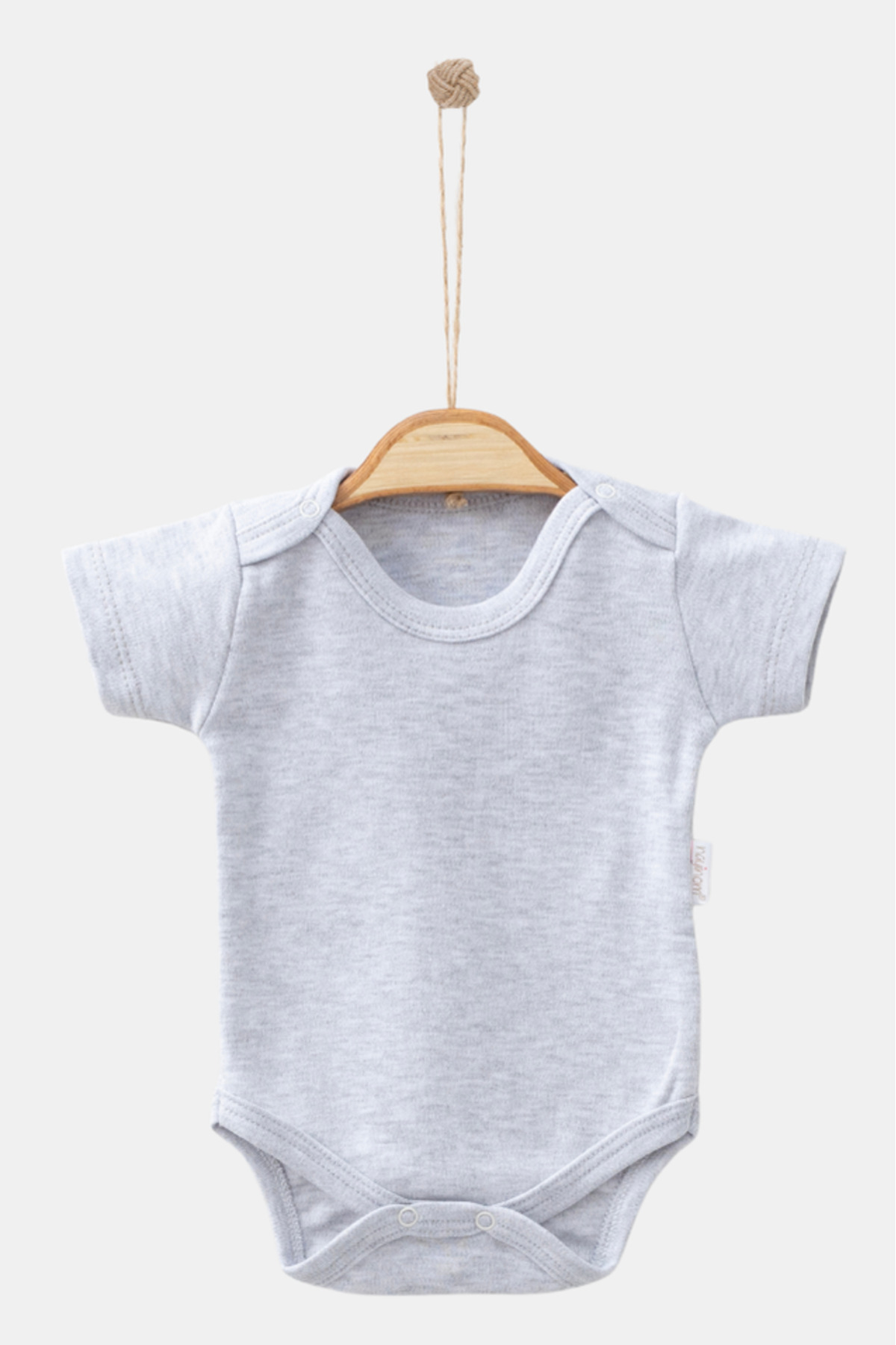 Bamoola %100 Organik Pamuklu Düz Erkek 3'lü Atlet Body Zıbın - Kısa Kollu - Çıtçıtlı (Gri - Mavi - Beyaz) fotoğrafı 4 (önizleme)