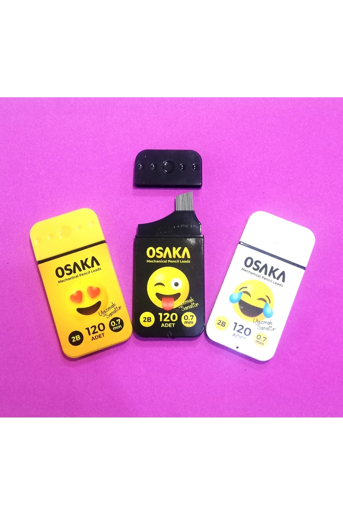 Osaka Emojili 120 li 2b Kalem Ucu 75 mm 0.7 mm 3lü Set