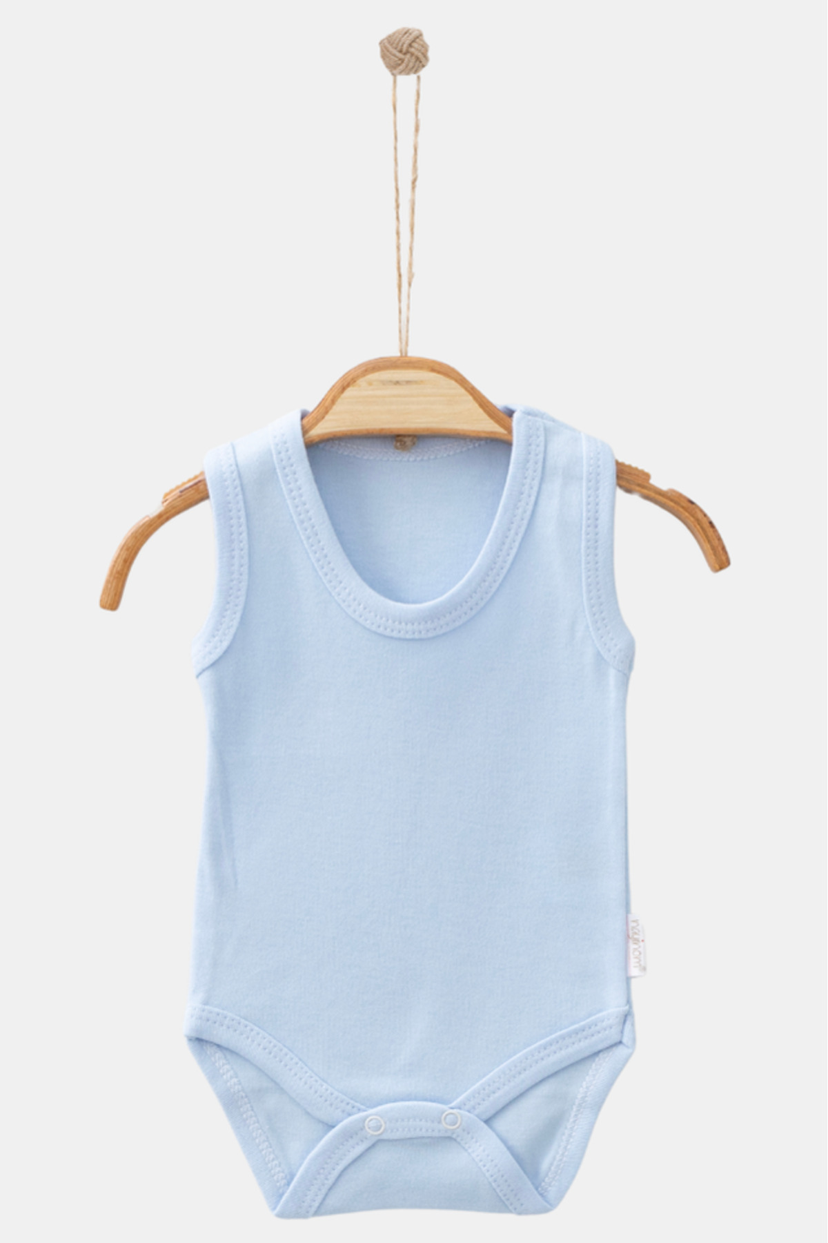 Bamoola %100 Organik Pamuklu Düz Erkek 3'lü Atlet Body Zıbın - Askılı - Çıtçıtlı (Beyaz - Mavi - Sarı) fotoğrafı 3 (önizleme)