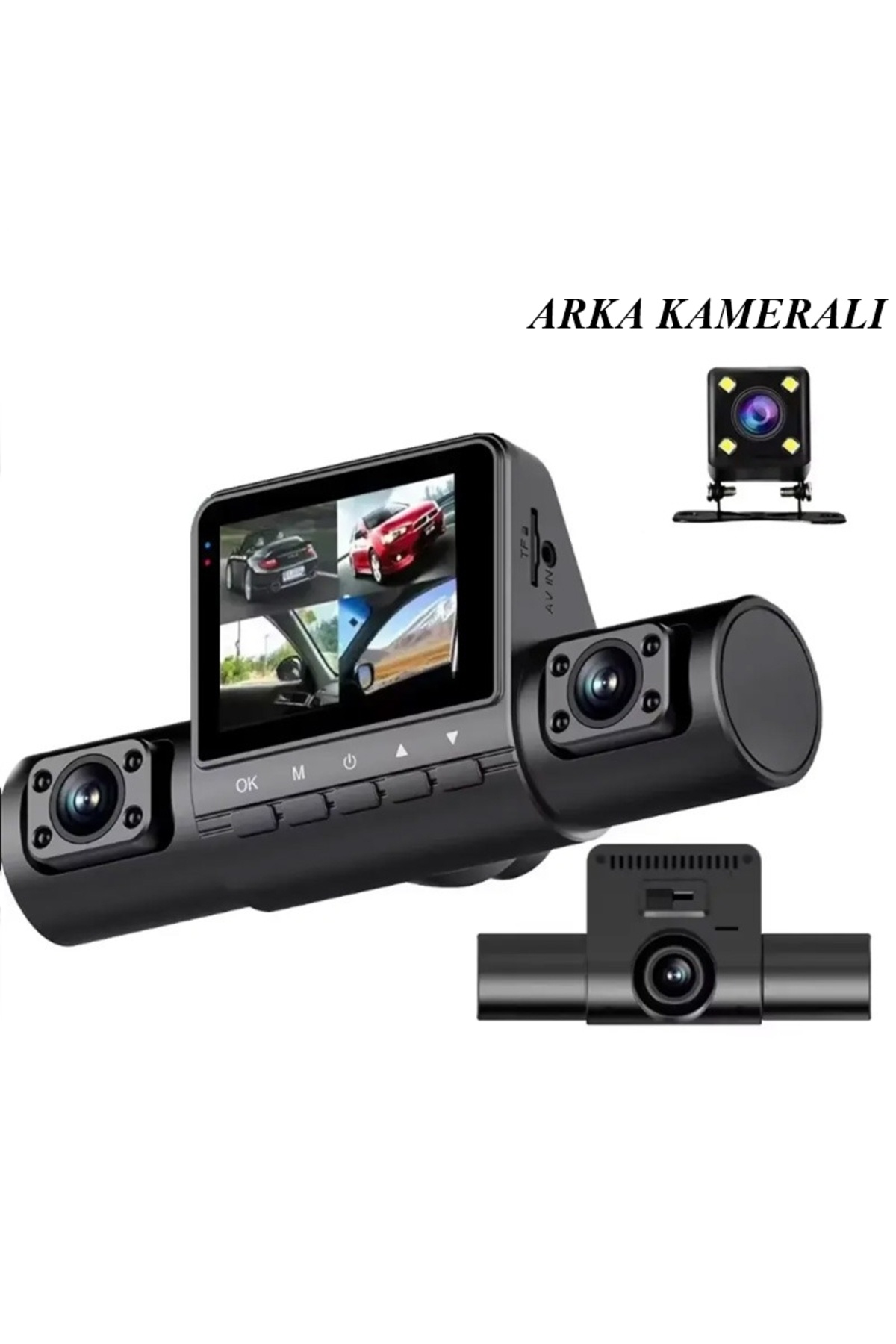 gaman Full Hd 1080P 4 Lensli Araç İçi Kamera WDR 4 Kamera Ayarlanabilir Açı M90